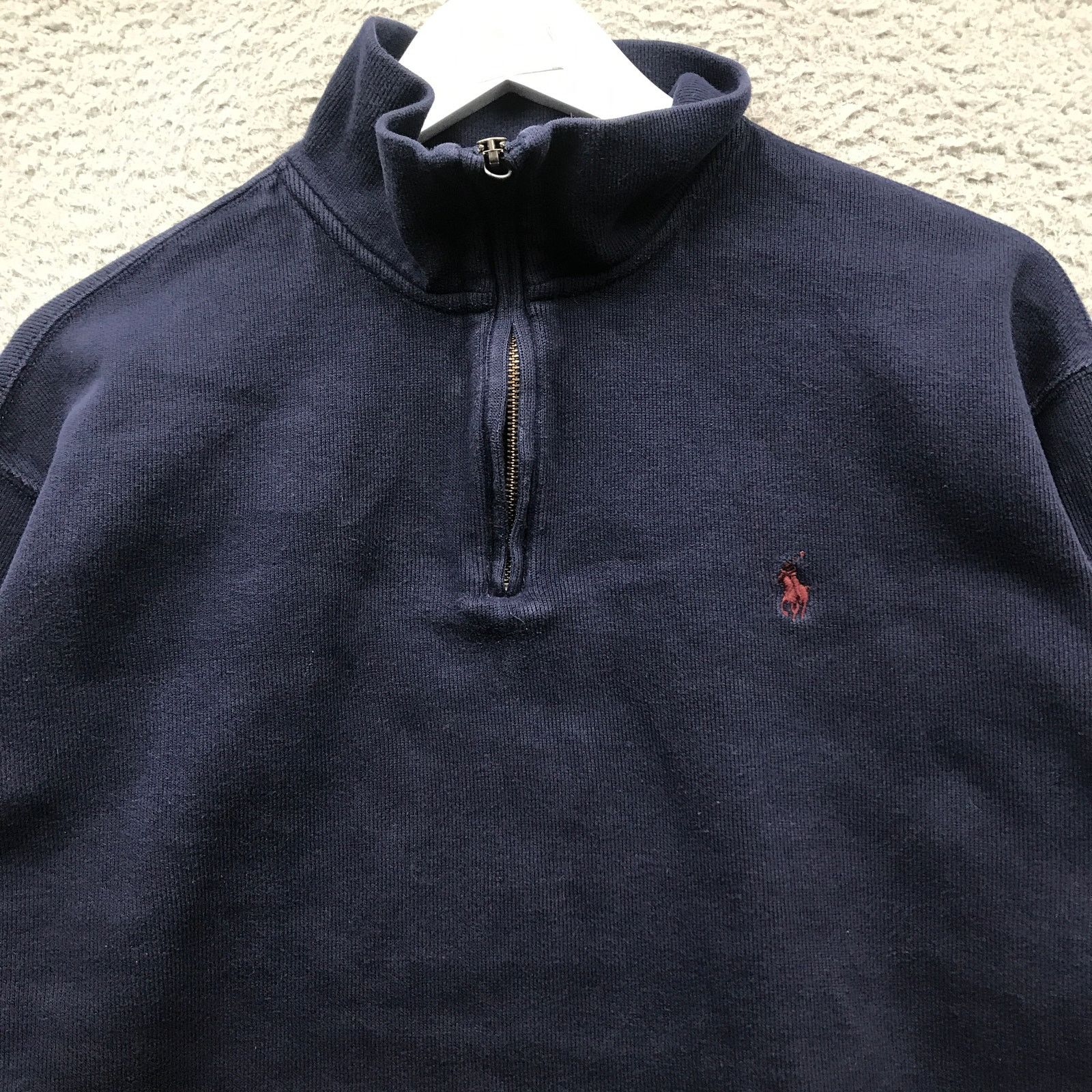 Polo Ralph Lauren Polo Ralph Lauren 1/4 Zip Ribbed Pullover Sweater Men XL Size US XL / EU 56 / 4 - 4 Thumbnail
