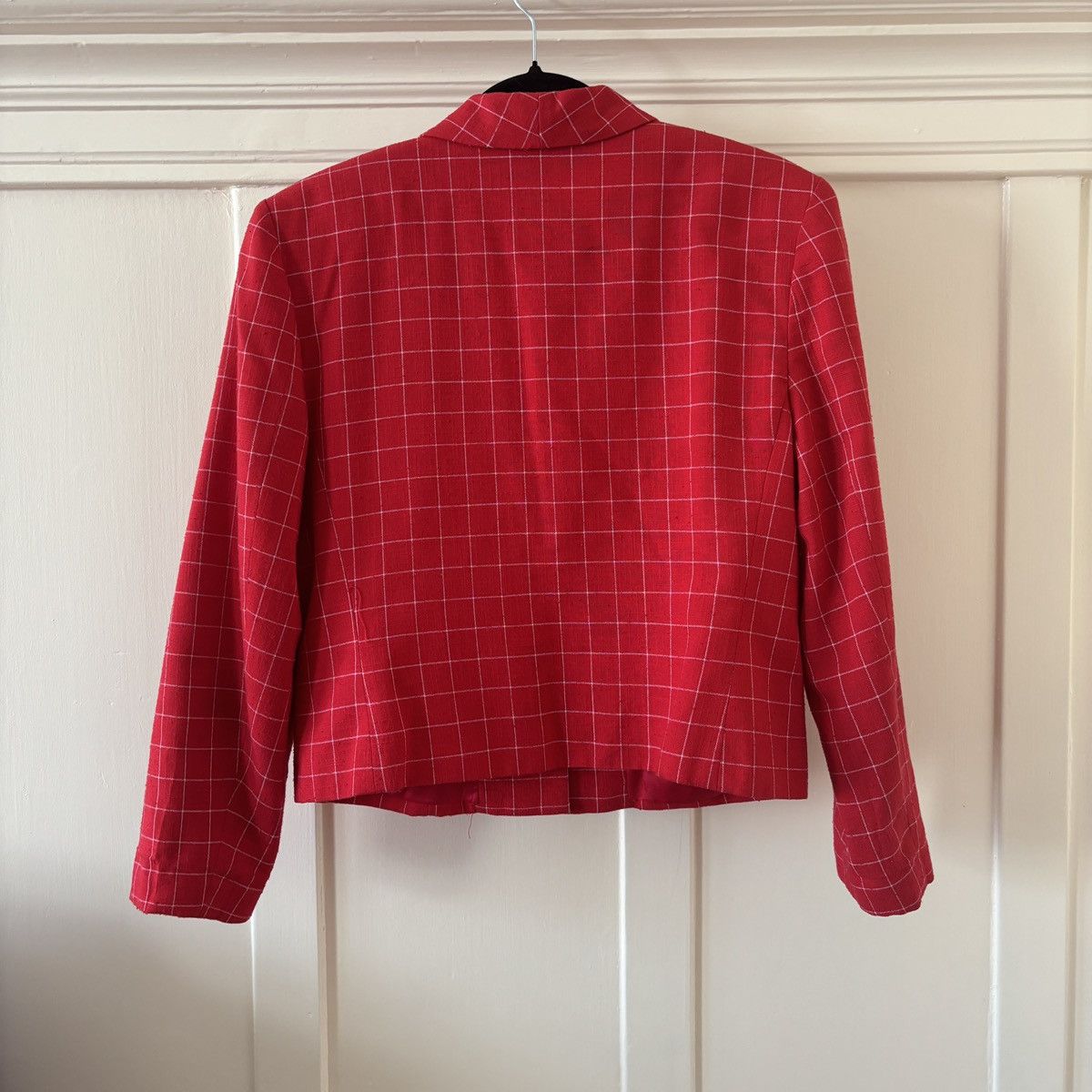 Vintage 90s Vintage Red Cropped Blazer Petite Sophisticates MEDIUM Size L / US 10 / IT 46 - 4 Thumbnail