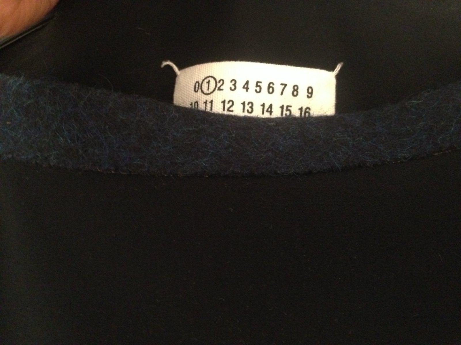 Maison Margiela Black cocktail dress with felt-wool dark blue trimming Size S / US 4 / IT 40 - 9 Thumbnail