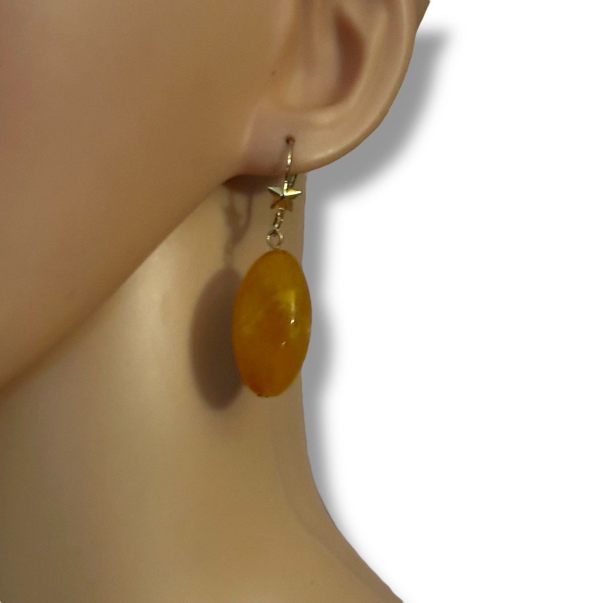 Other Faux Amber dangle leverback earrings Size ONE SIZE - 2 Thumbnail