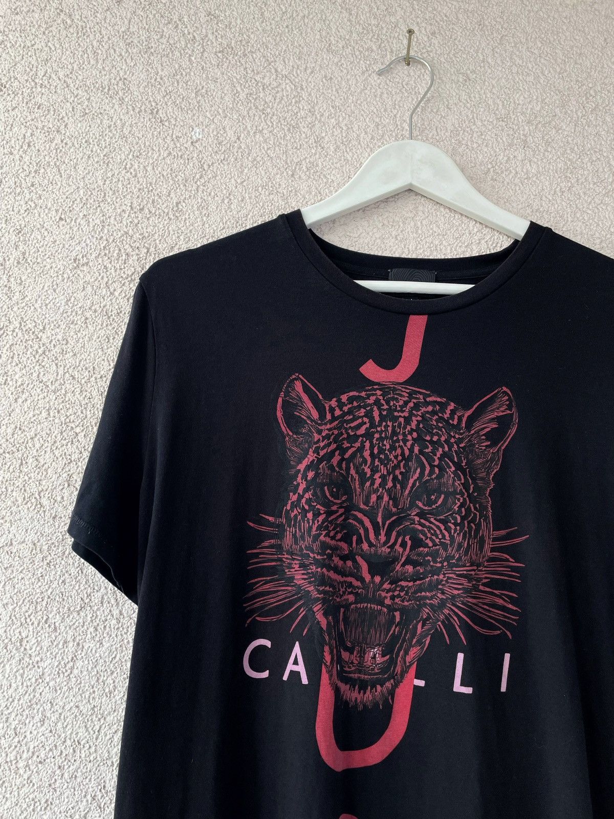 Just Cavalli Just Cavalli Men Big Tiger Logo Black Cotton T-Shirt Size L Size US L / EU 52-54 / 3 - 2 Thumbnail