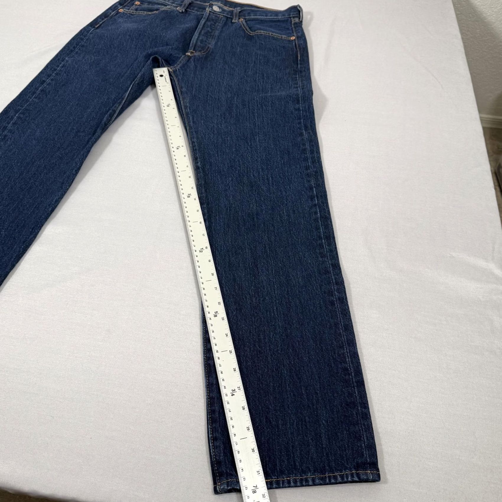 Levi's Levi's Jeans Mens 33x32 Blue 501 Straight Fit Denim Pants Cowboy Work Size US 33 - 4 Thumbnail