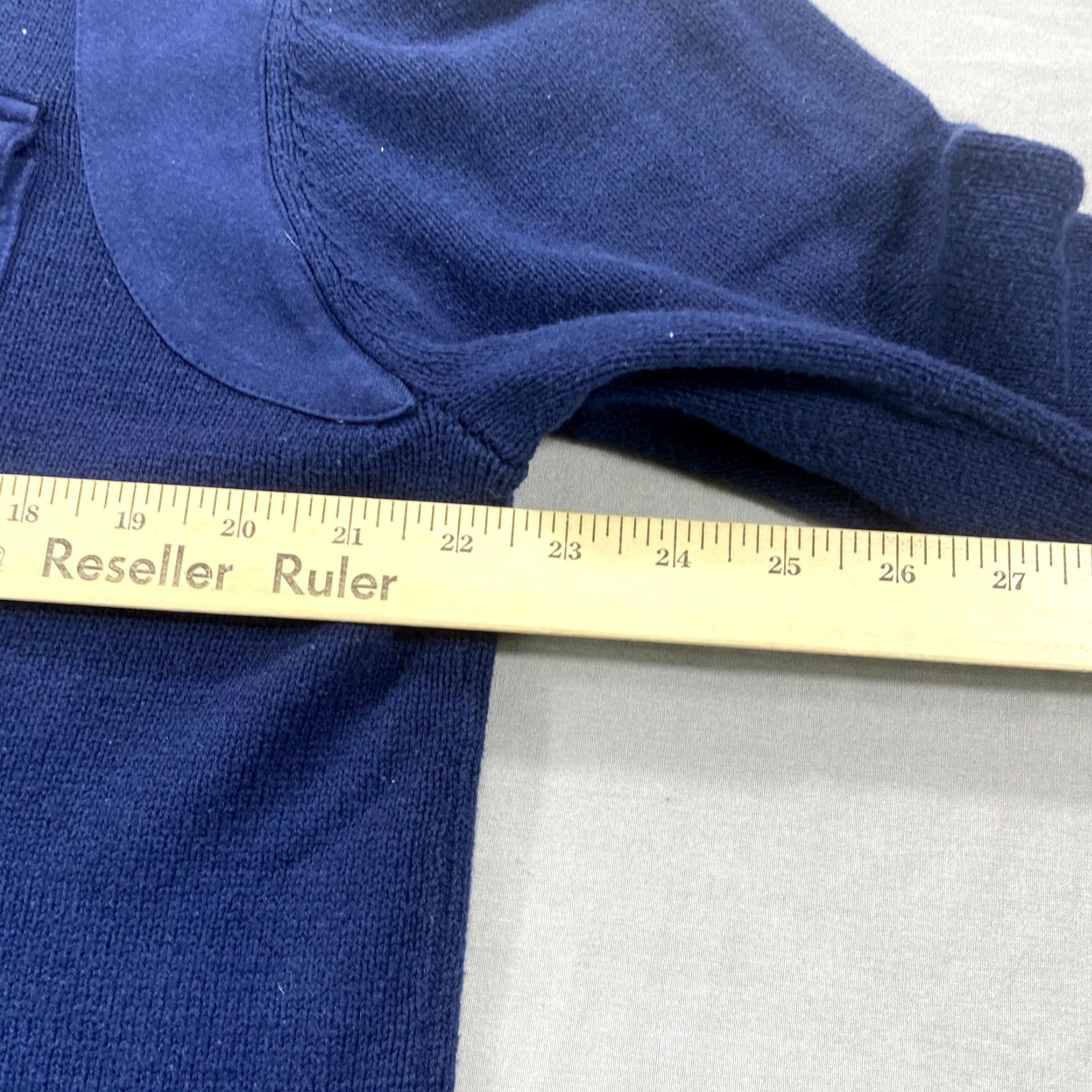 Guess VINTAGE GUESS Hoodie Mens XL Blue Henley Knit Sweater Y2K Adult Size US XL / EU 56 / 4 - 7 Thumbnail