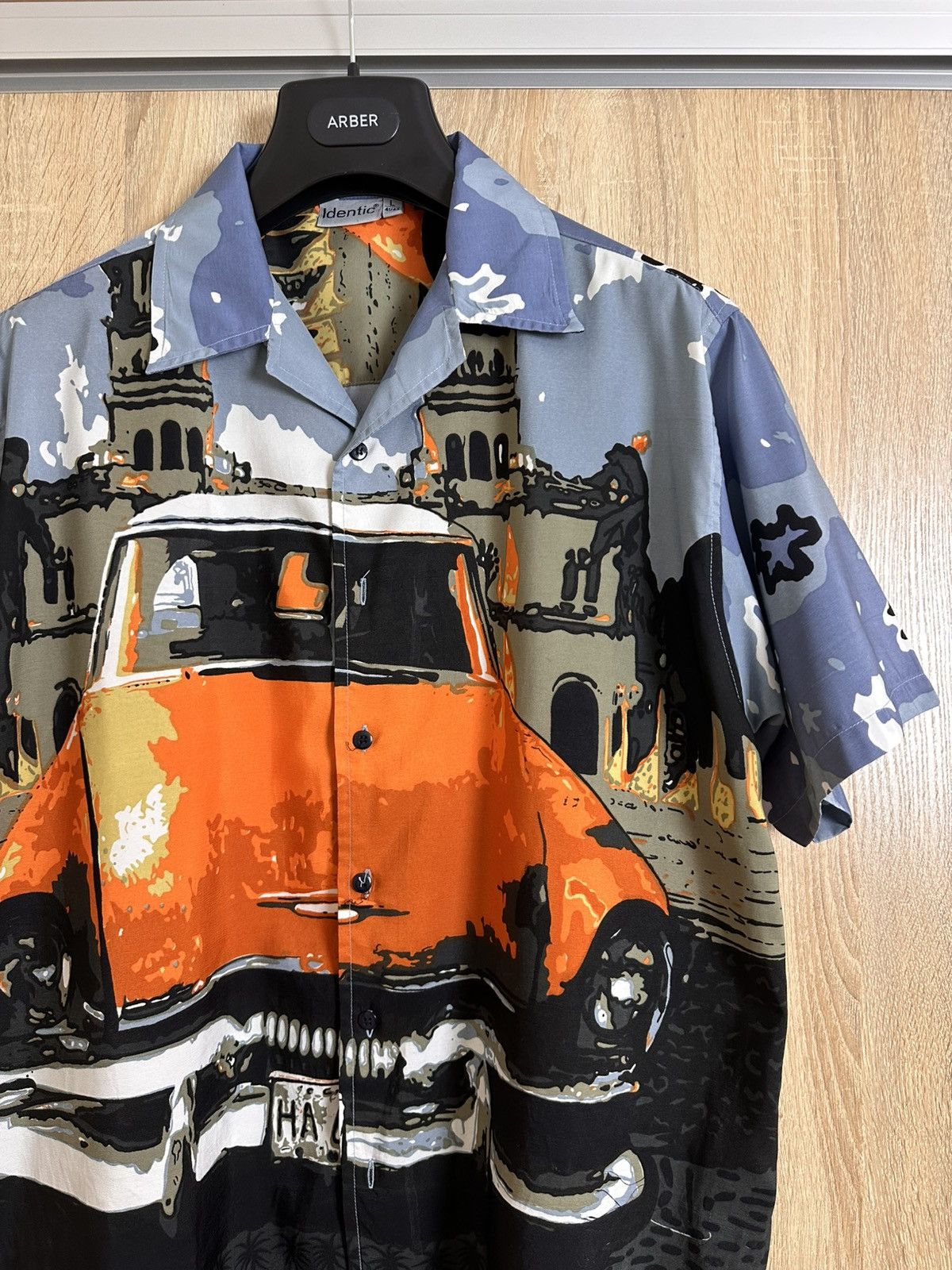 Vintage 🔥 Car Art Mambo Styled Button Up Hawaiian Shirt Versace Y2K Size US L / EU 52-54 / 3 - 4 Thumbnail