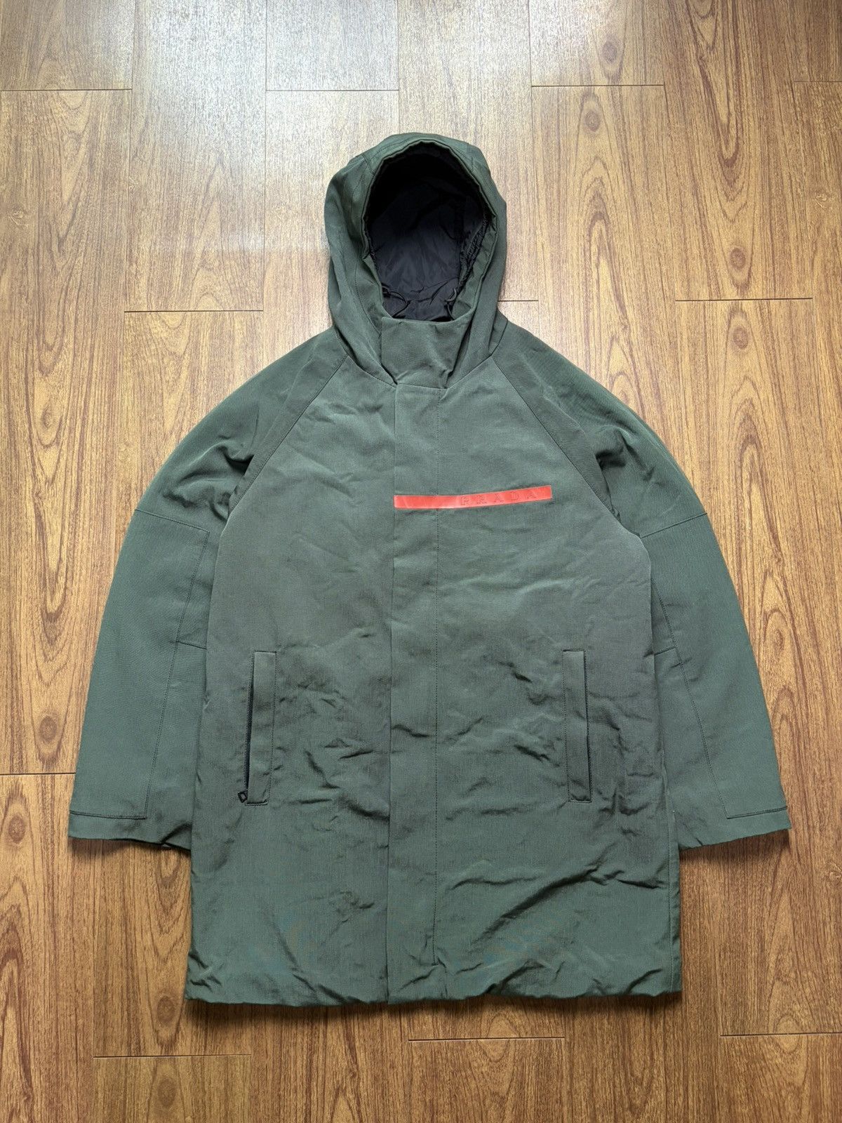 Prada FW00 Prada Sport Big Logo Nylon Padded Ski Coat Jacket Size US M / EU 48-50 / 2 - 1 Thumbnail