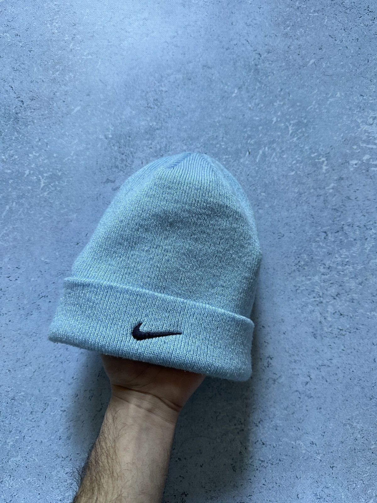 Nike × Vintage Vintage Y2K Beanie Hat Nike Embroidered Swoosh 90s Blue OS Size ONE SIZE - 4 Thumbnail
