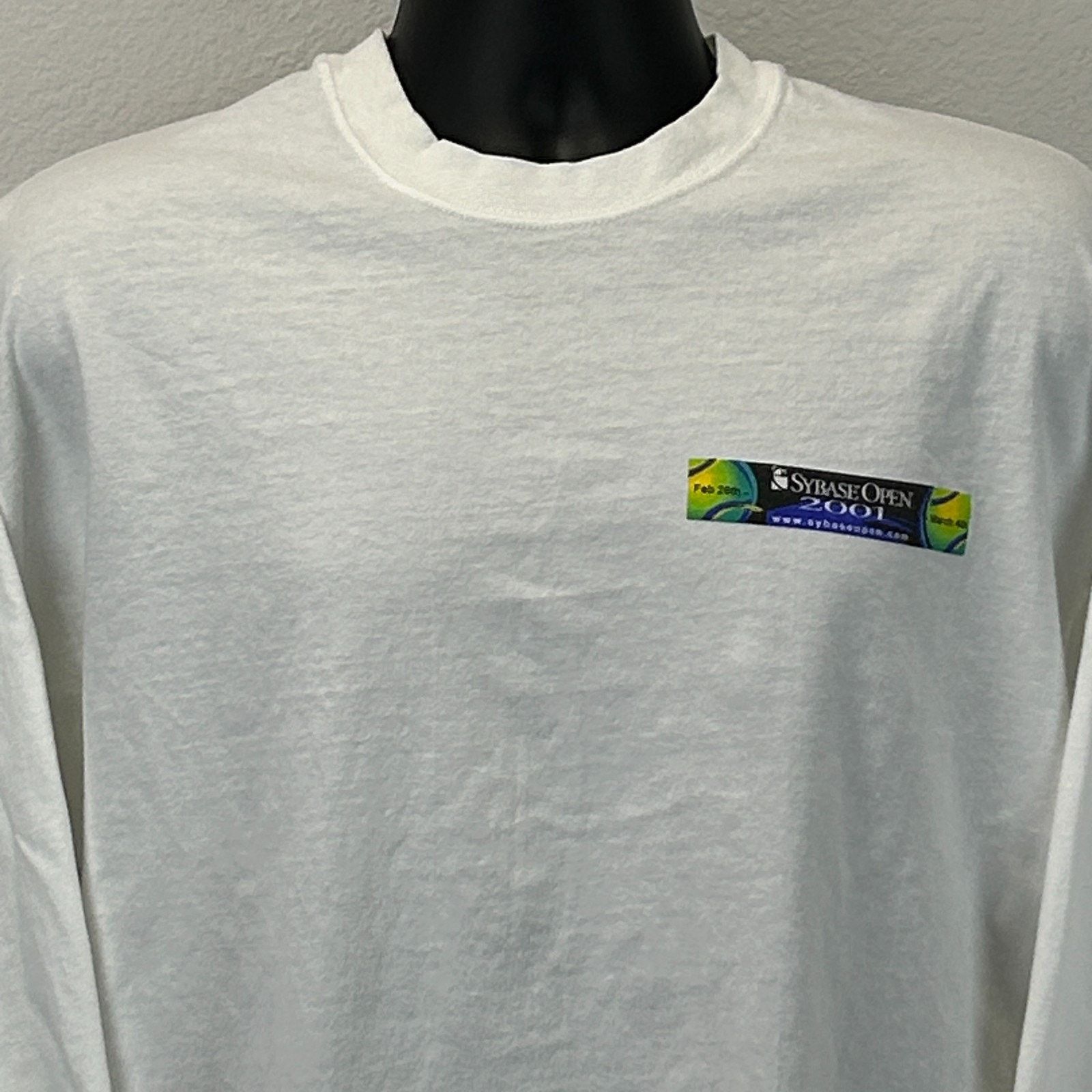 Hanes Vintage Y2Ks 2001 Sybase Open T Shirt Tennis XL X-Large Size US XL / EU 56 / 4 - 4 Thumbnail