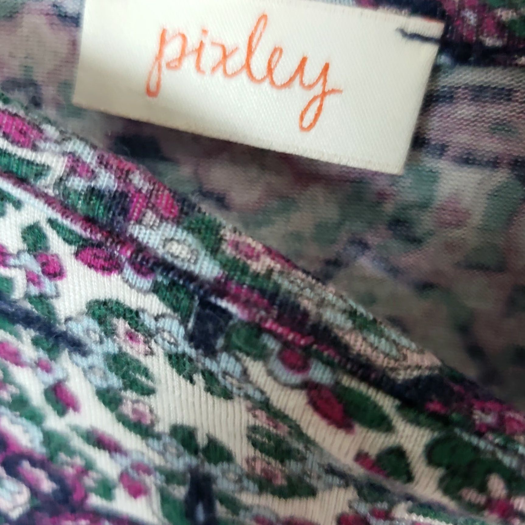 Vintage Pixley Womens Dress Medium Purple Green 3/4 Sleeve Rayon Blend Casual Shift Short Dress Womens M Purple Vintage? No Size M / US 6-8 / IT 42-44 - 5 Thumbnail
