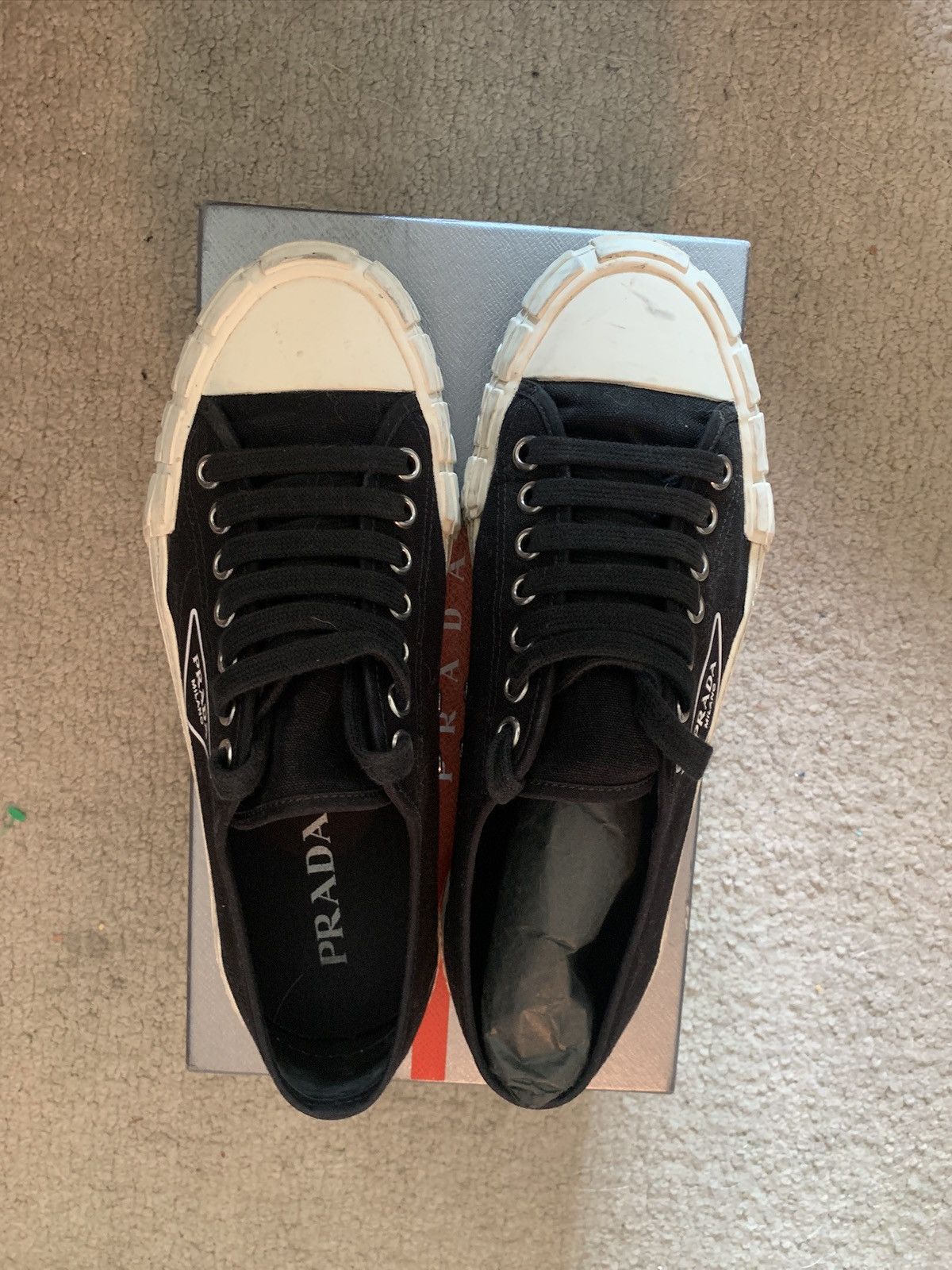 Prada Prada printed logo sneaker Size US 10 / EU 43 - 4 Thumbnail