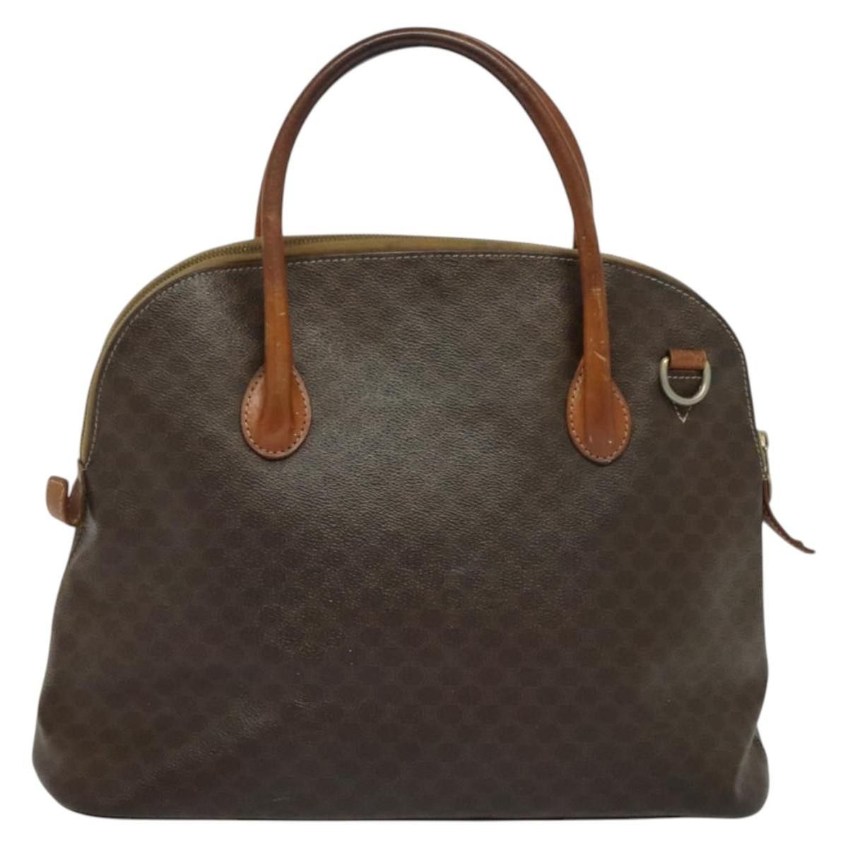 Celine CELINE Macadam Canvas Hand Bag Pvc Leather Brown Gold Size ONE SIZE - 3 Thumbnail