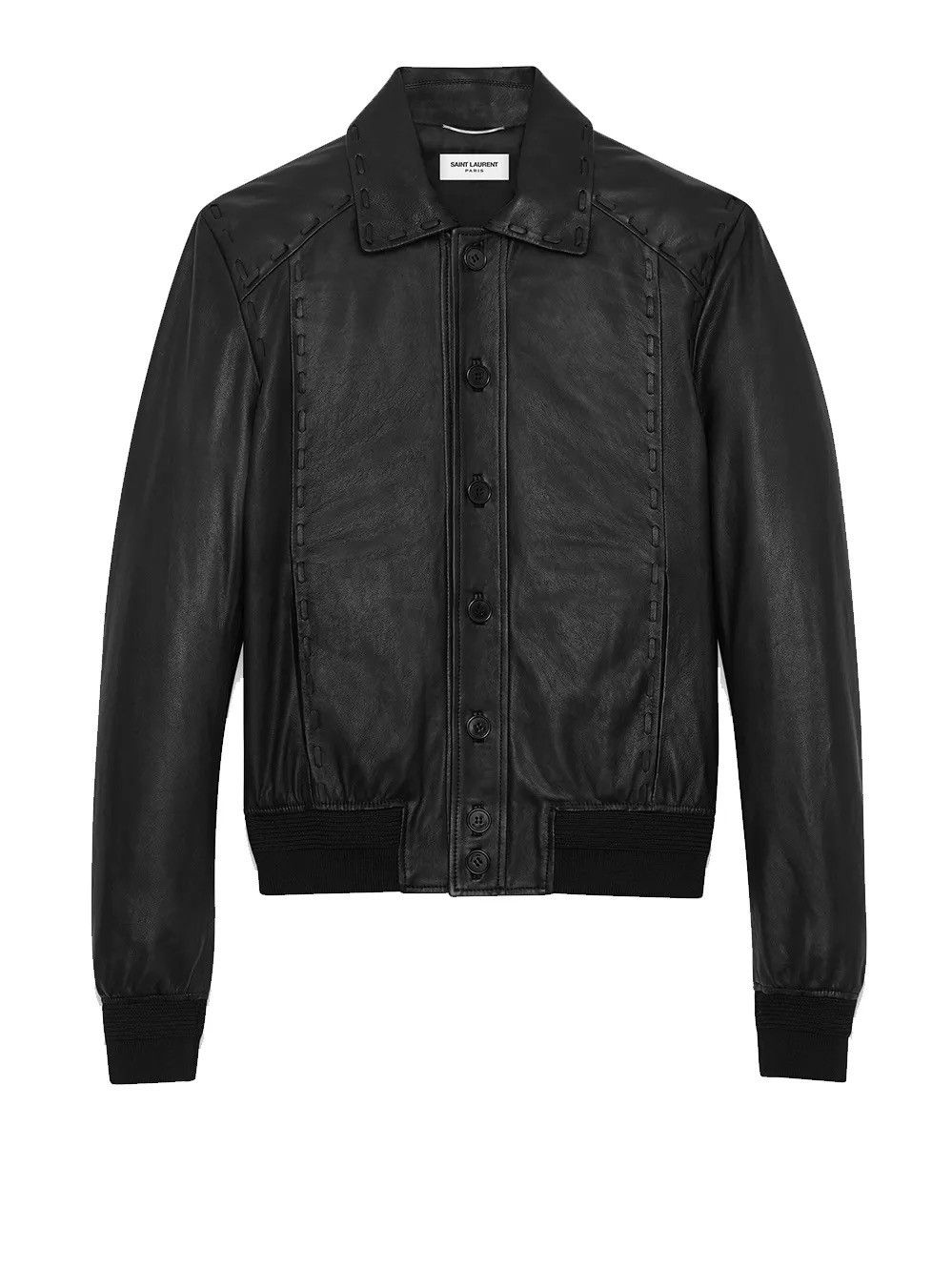 Saint Laurent Paris Saint Laurent SS18 Woven Leather Jacket Size US S / EU 44-46 / 1 - 1 Thumbnail