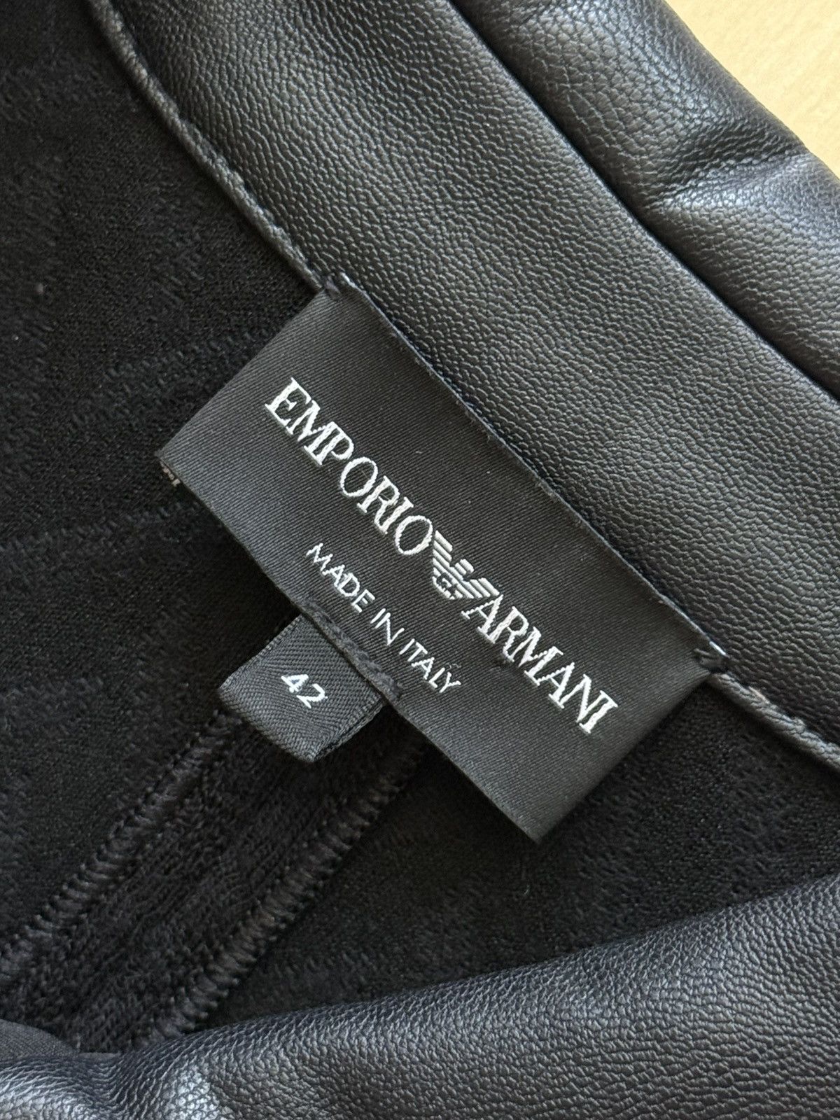 Armani Emporio Armani cotton & leather Francis W’s Jacket Size M / US 6-8 / IT 42-44 - 5 Thumbnail