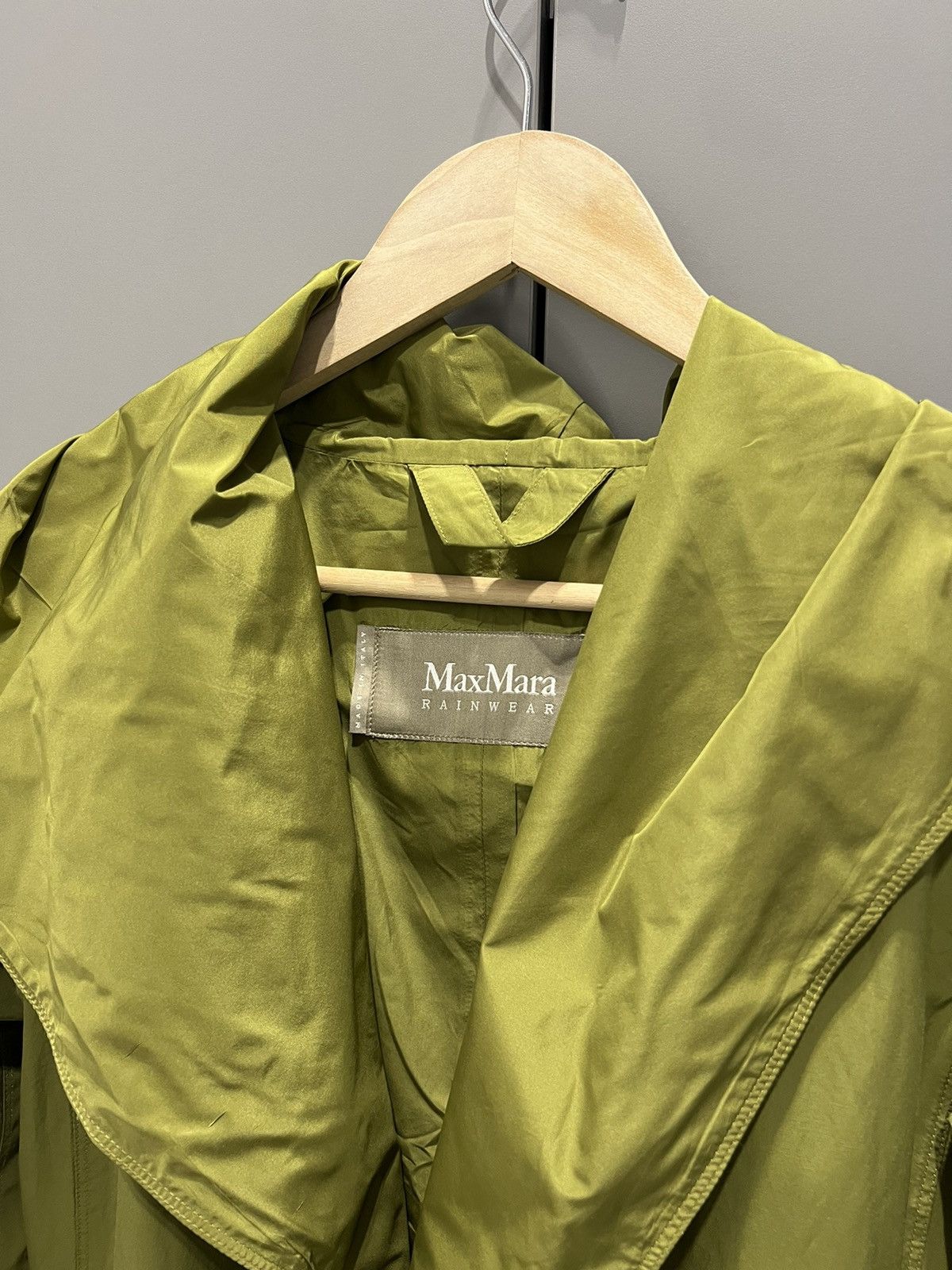 Max Mara Max Mara Rainwear Green Belted Wrap Coat Open Front Jacket Size M / US 6-8 / IT 42-44 - 3 Thumbnail