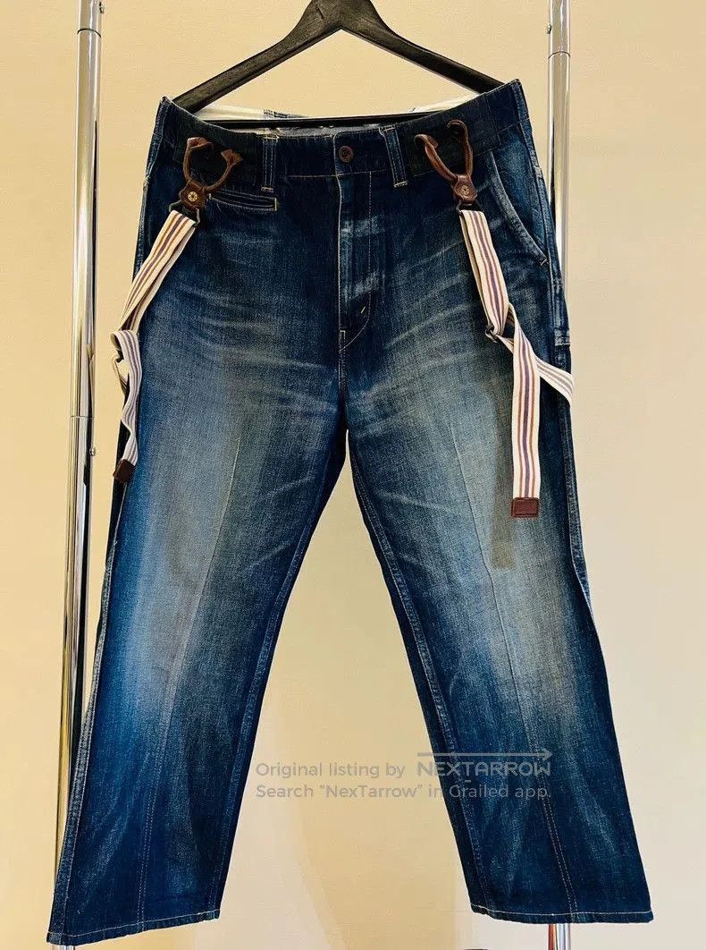 Junya Watanabe JUNYA WATANABE Denim Overalls with Suspenders Size US 27 - 1 Thumbnail