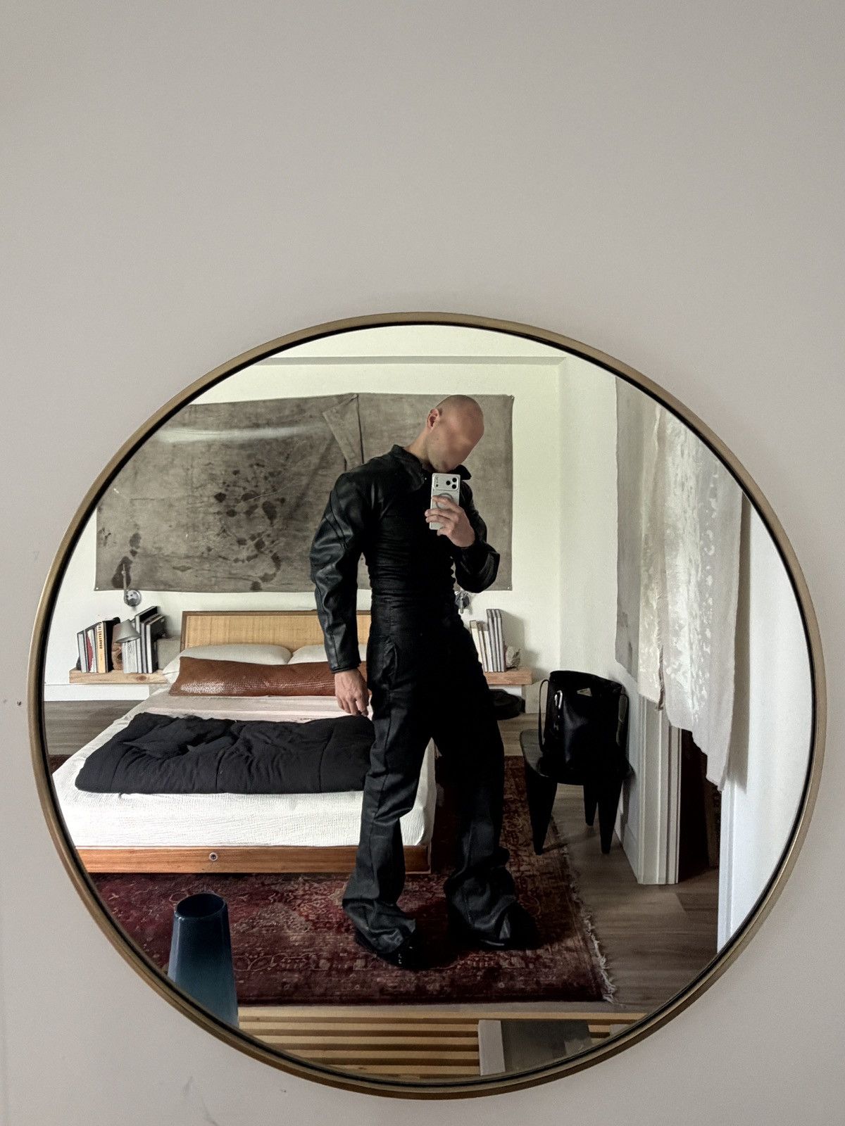 Rick Owens Black Edfu Denim Long Sleeve T-Shirt sz.50 Size US M / EU 48-50 / 2 - 7 Thumbnail