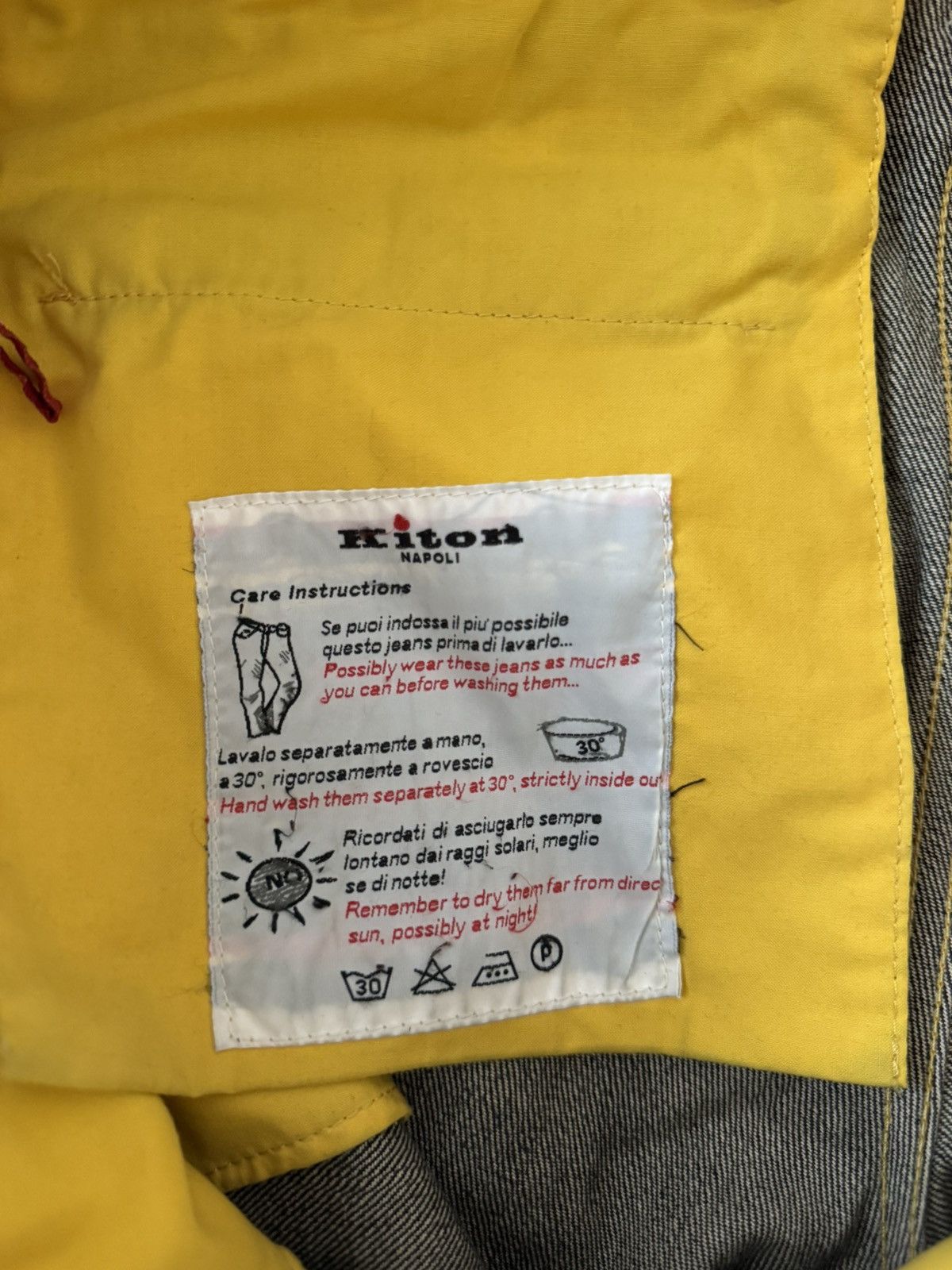Kiton Kiton Napoli Dark Indigo Jeans – Size 33 – Made in Italy Size US 33 - 7 Thumbnail