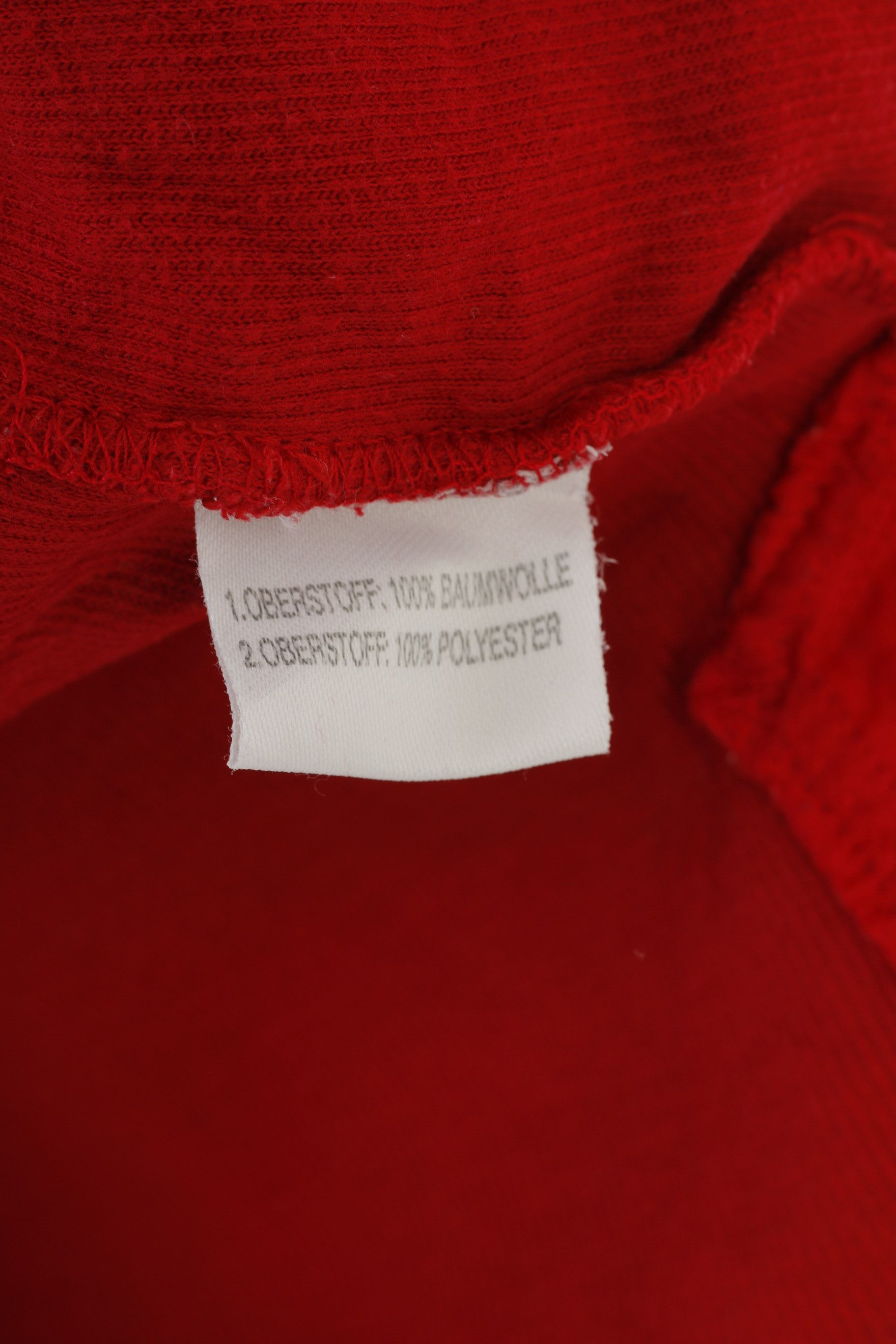 Vintage Colour Ville Men XL Jumper Red Cotton Sweater Zip Neck 10777 Size US XL / EU 56 / 4 - 6 Thumbnail