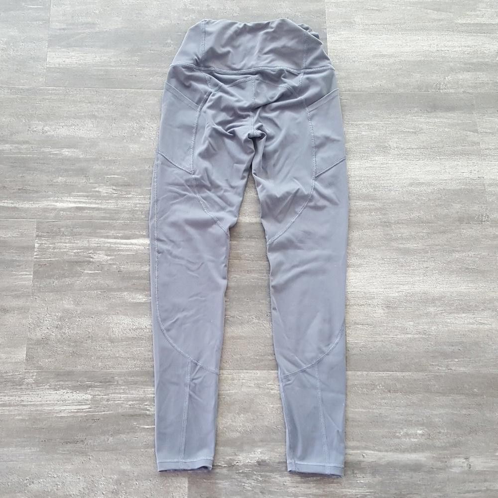 Designer Grey High Waisted Victoria Sport Knockout Legging Size 28" / US 6 / IT 42 - 2 Thumbnail