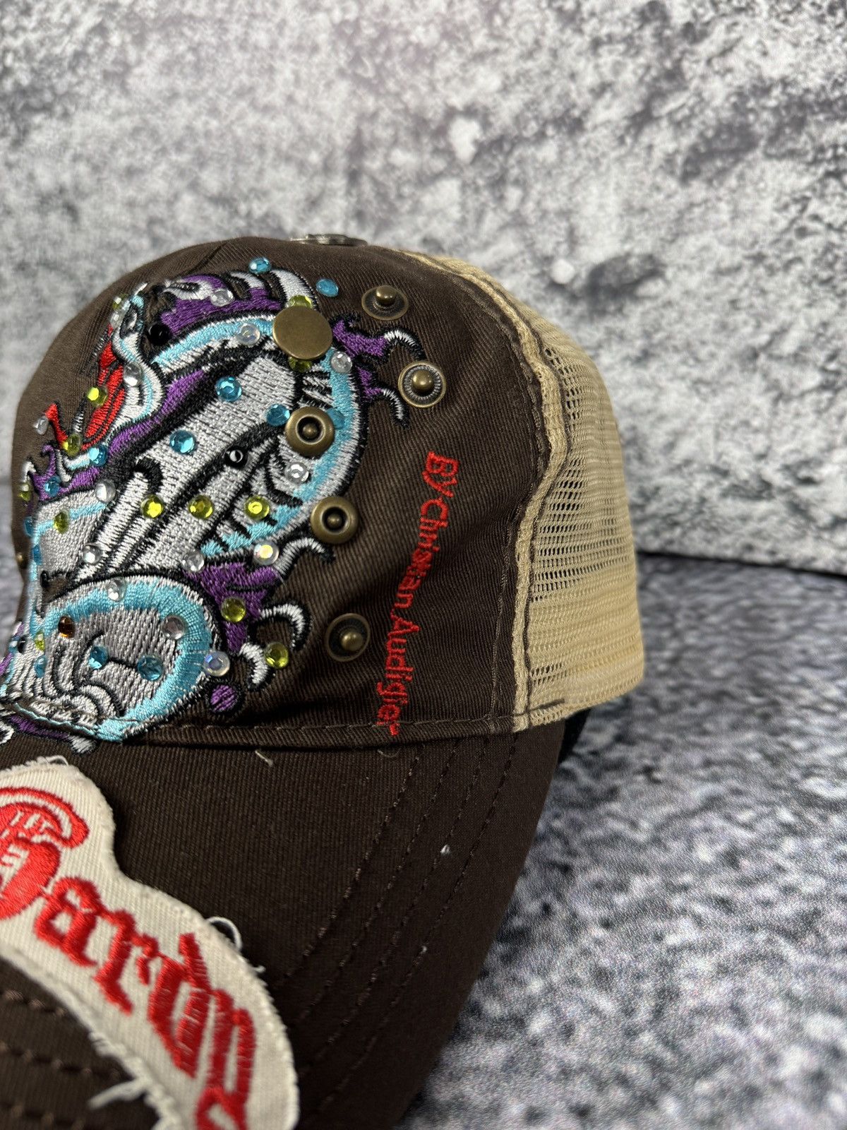Ed Hardy New Ed Hardy by Christian Audigier Y2K Baseball Cap One Size Size ONE SIZE - 4 Thumbnail