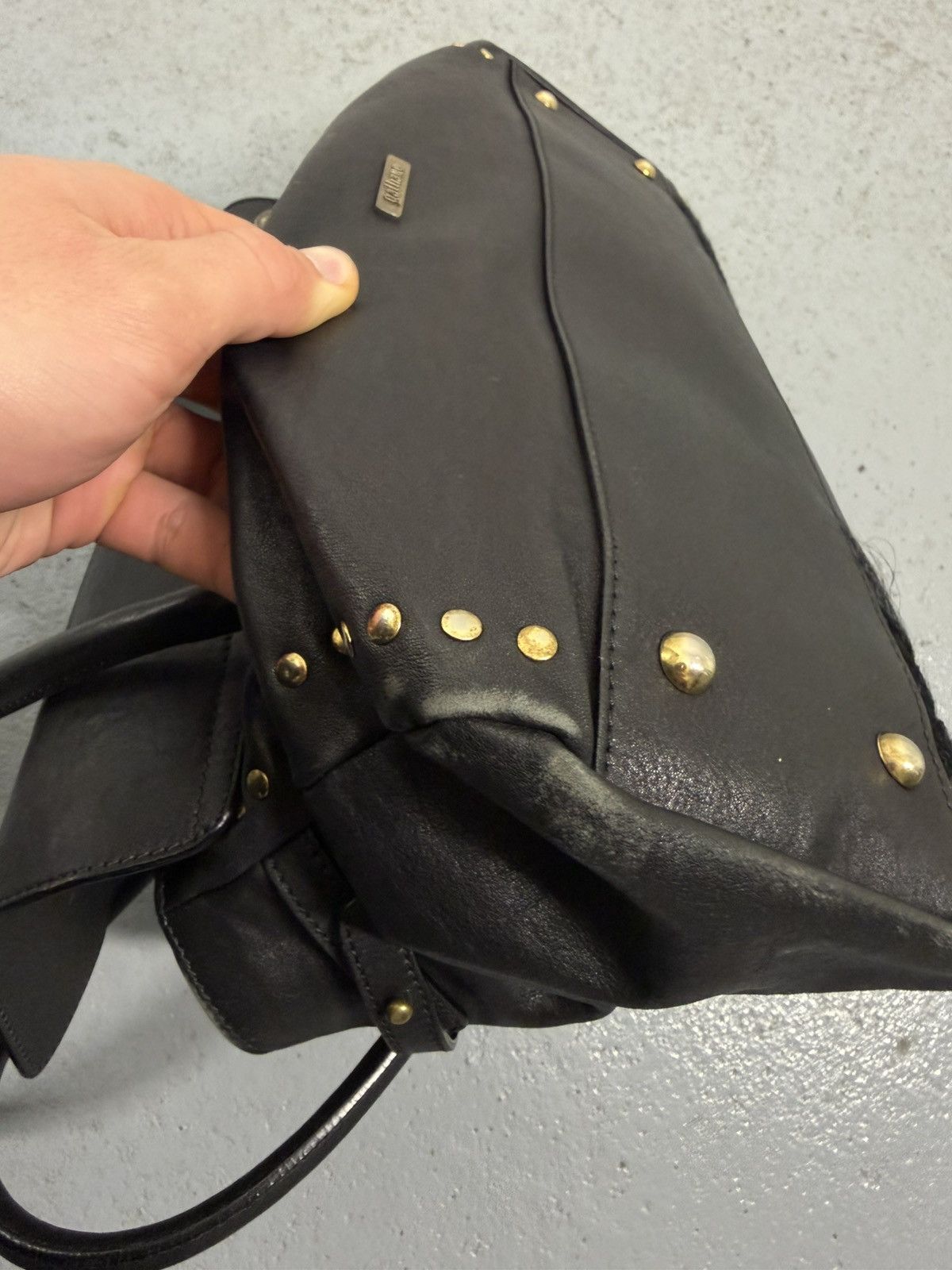 John Galliano Vintage 00s John Galliano Pony Hair Leather Handbag Size ONE SIZE - 12 Thumbnail