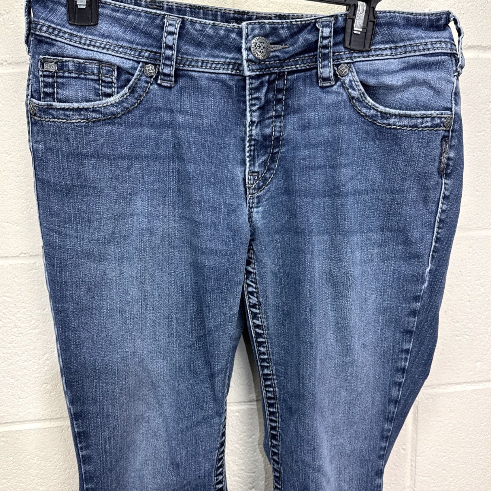 Vintage VINTAGE Silver Suki Surplus Women’s Bootcut Jeans 30x30 Blue Denim Stretch Spring Fall Winter Summer Women's Size 30" / US 8 / IT 44 - 2 Thumbnail