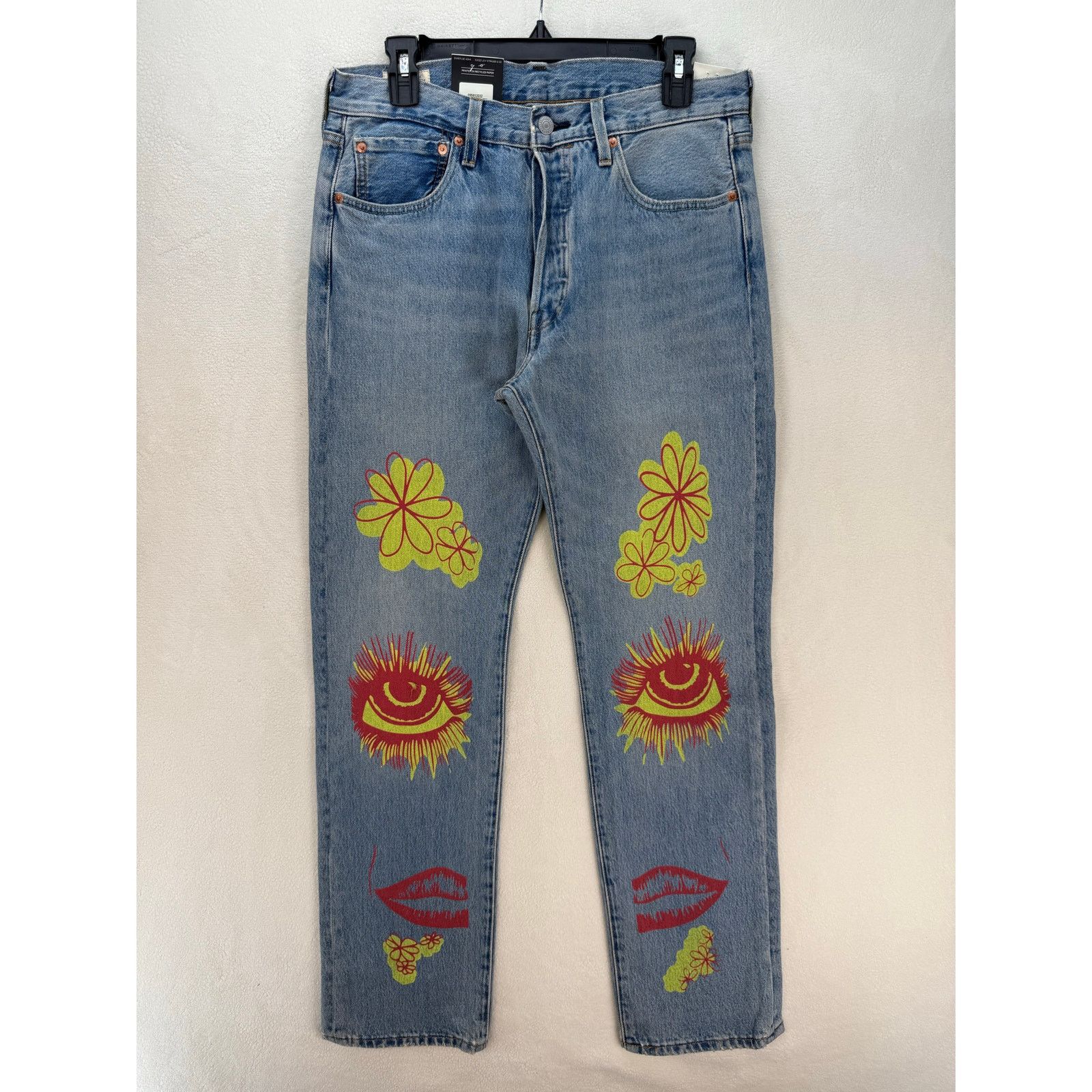 Levi's LEVI'S 501 PREMIUM RETRO MEN'S 32X32 RARE GRAPHIC HIPPIE GRO Size US 32 / EU 48 - 1 Thumbnail