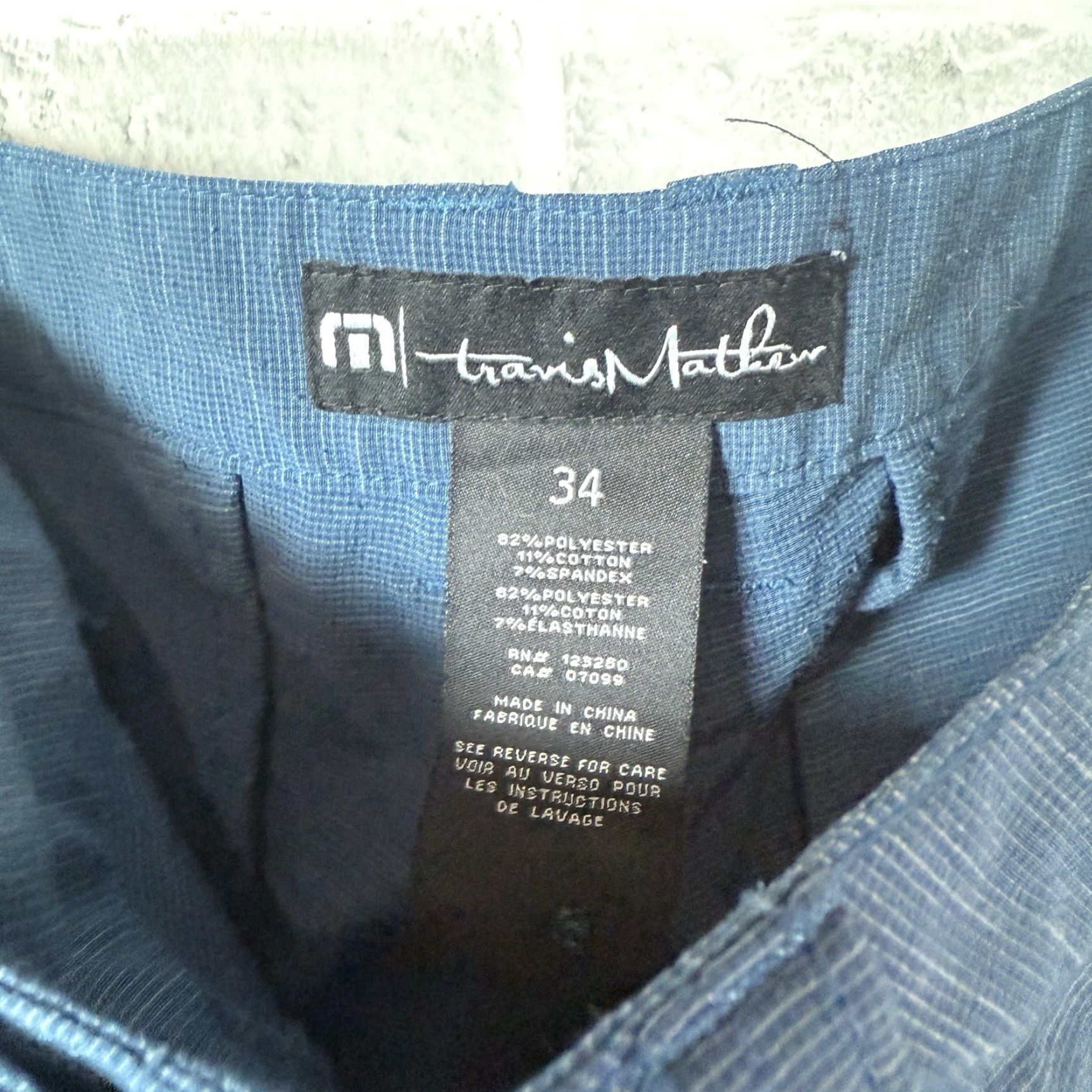 TravisMathew Travis Mathew Blue Polyester Blend Casual Shorts Mens Size 34 Size US 34 / EU 50 - 4 Thumbnail