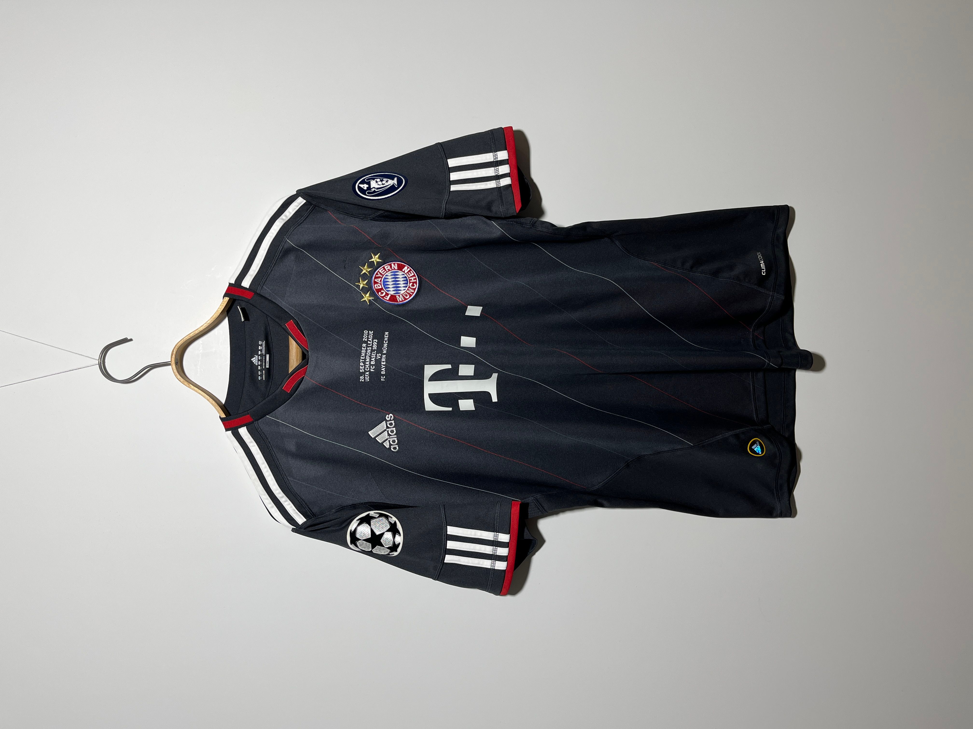 Pre-owned Adidas X Soccer Jersey Bayern Munich 10-11 3rd Match Issue Champions League Jersey In Grey