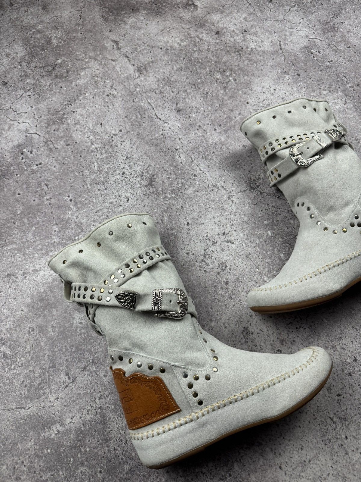 Japanese Brand To be Fashion Y2K Suede Japanesse Glamour Vintage Boots Rare Size US 6 / IT 36 - 3 Thumbnail