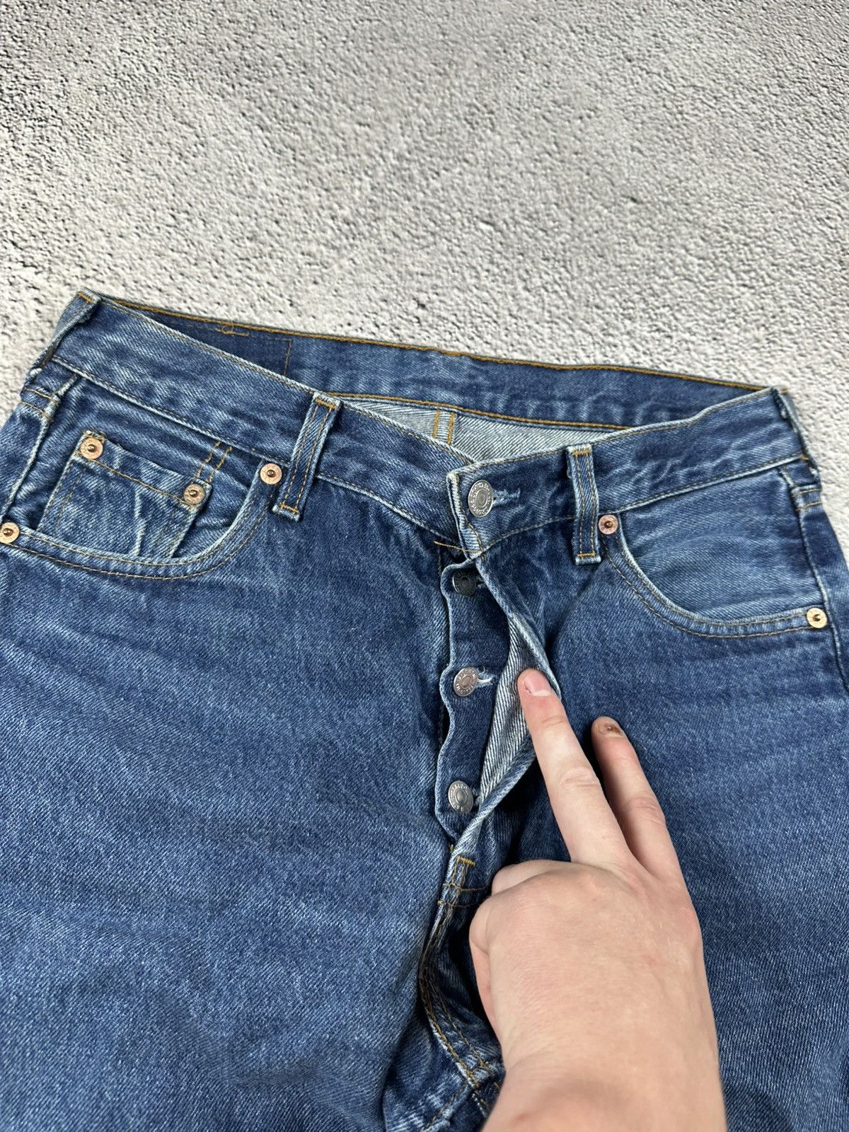 Levi's Vintage Levis 501 Washed Denim Blue Jeans Faded Y2K Size 28" / US 6 / IT 42 - 8 Thumbnail