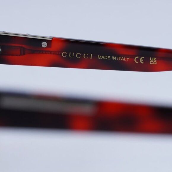 Gucci 🕶️ New Gucci GG1889S 003 Sunglasses - Red Havana Frame Size ONE SIZE - 7 Thumbnail