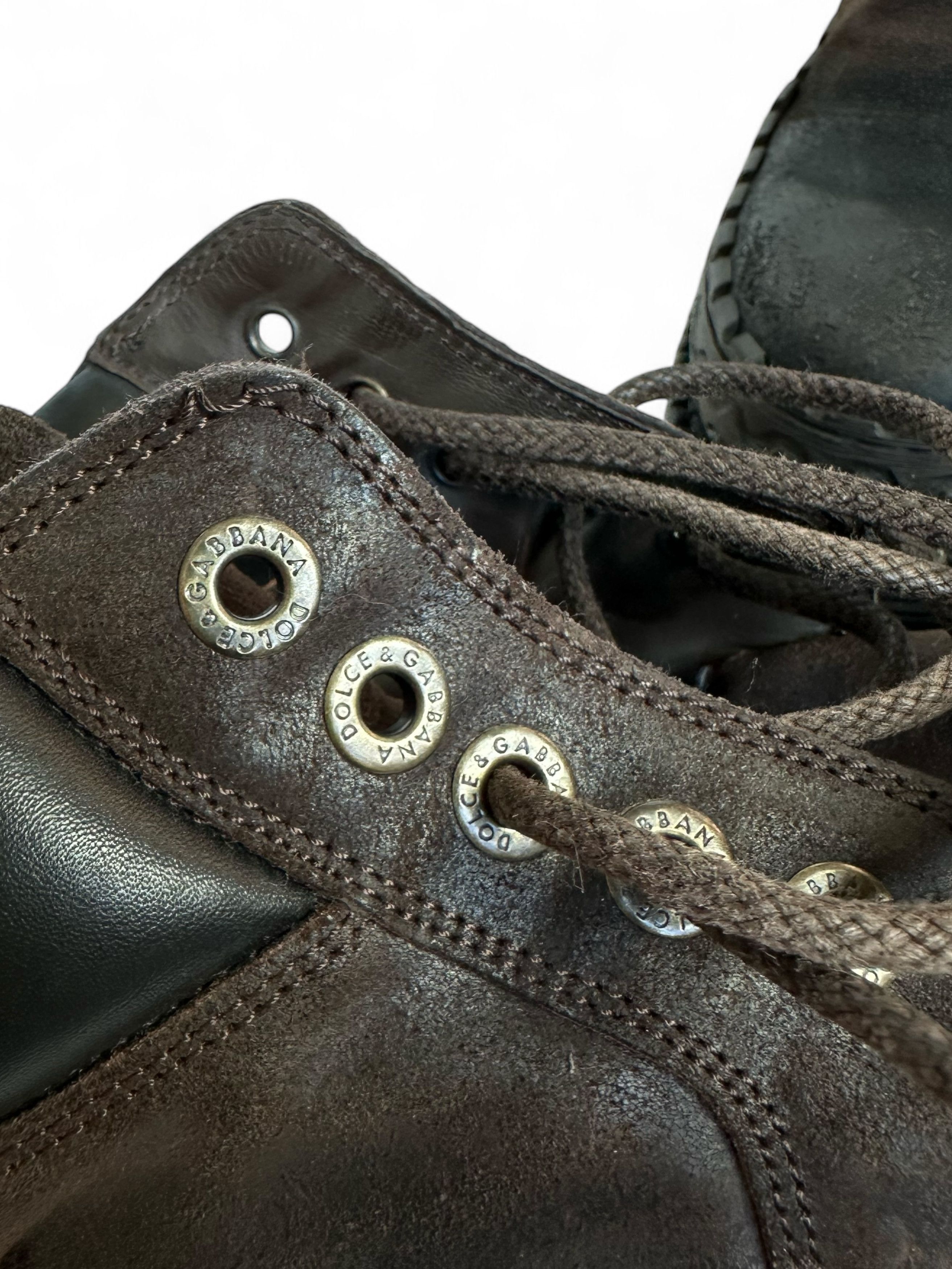 Dolce & Gabbana Main Line Dolce & Gabbana Leather Lace Up Boots Size US 10.5 / EU 43-44 - 11 Thumbnail