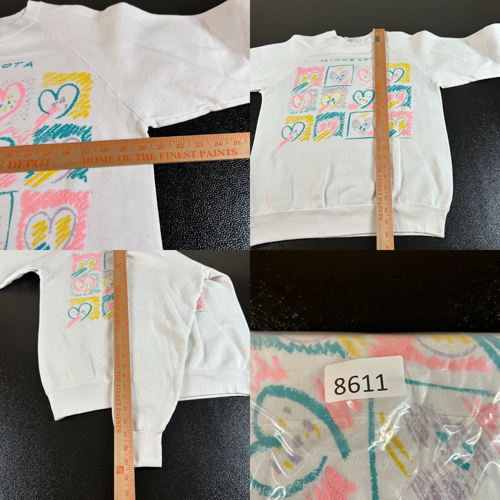 Fruit Of The Loom VINTAGE Fruit of the Loom Minnesota Hearts Sweatshirt Pullover Women L White Crew Neck Long Sleeve Graphic Print Size L / US 10 / IT 46 - 8 Thumbnail