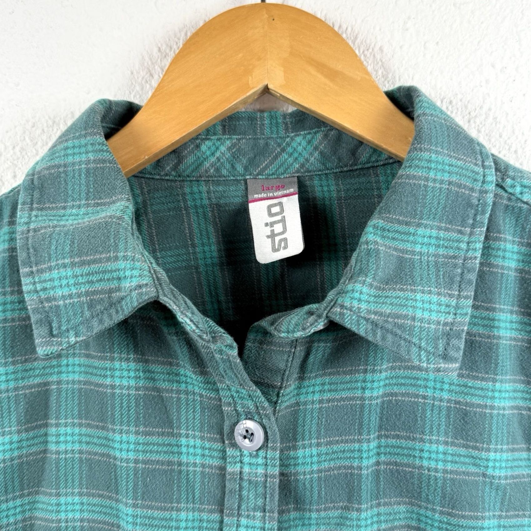 Vintage Stio Shirt Womens L Green Plaid Long Sleeve Button-Up Casual Outdoor Hiking Vintage: No Size L / US 10 / IT 46 - 5 Thumbnail