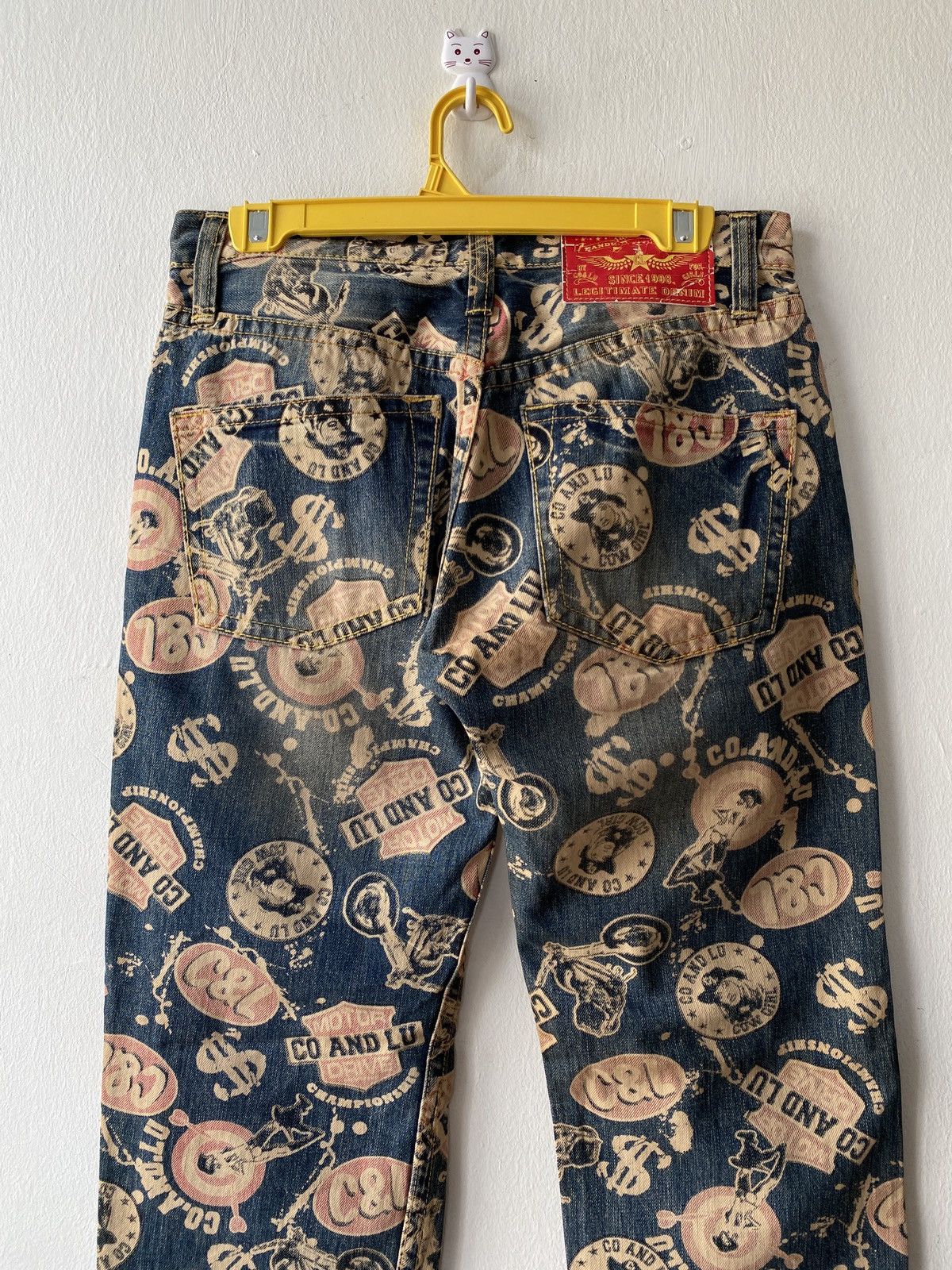 Hysteric Glamour × Japanese Brand Japanese Brand Co & Lu Fullprint Design Denim Size US 29 - 10 Thumbnail
