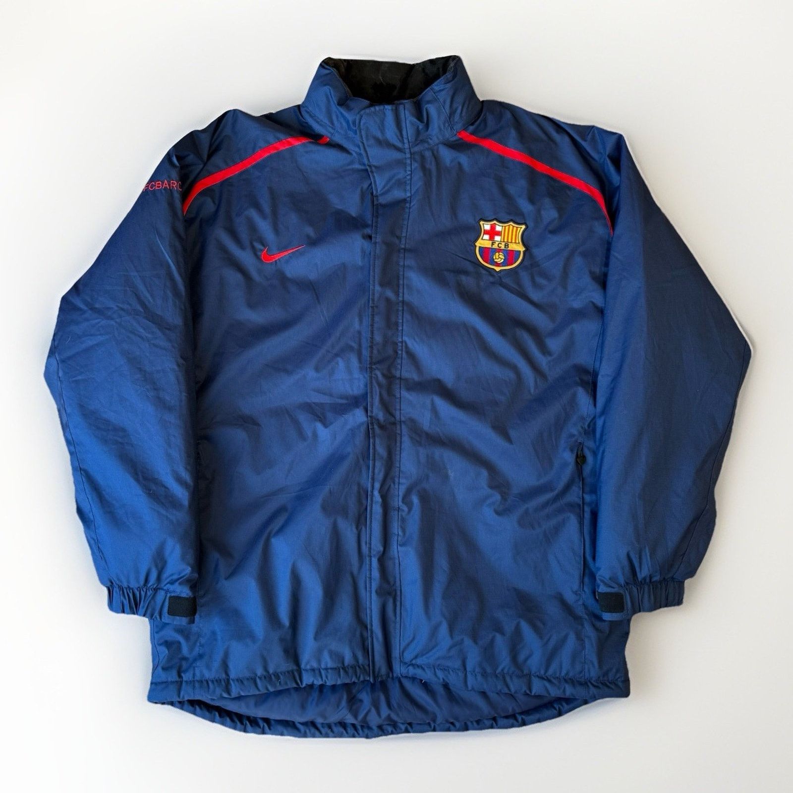 Nike Vintage Nike FC Barcelona Bench Coat Navy Full Zip Insulated Size US XL / EU 56 / 4 - 1 Thumbnail
