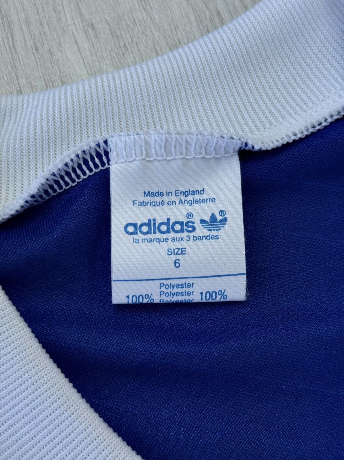 Adidas Vintage 1980s Adidas Trefoil Long Sleeve Jersey England Rare Size US M / EU 48-50 / 2 - 6 Thumbnail