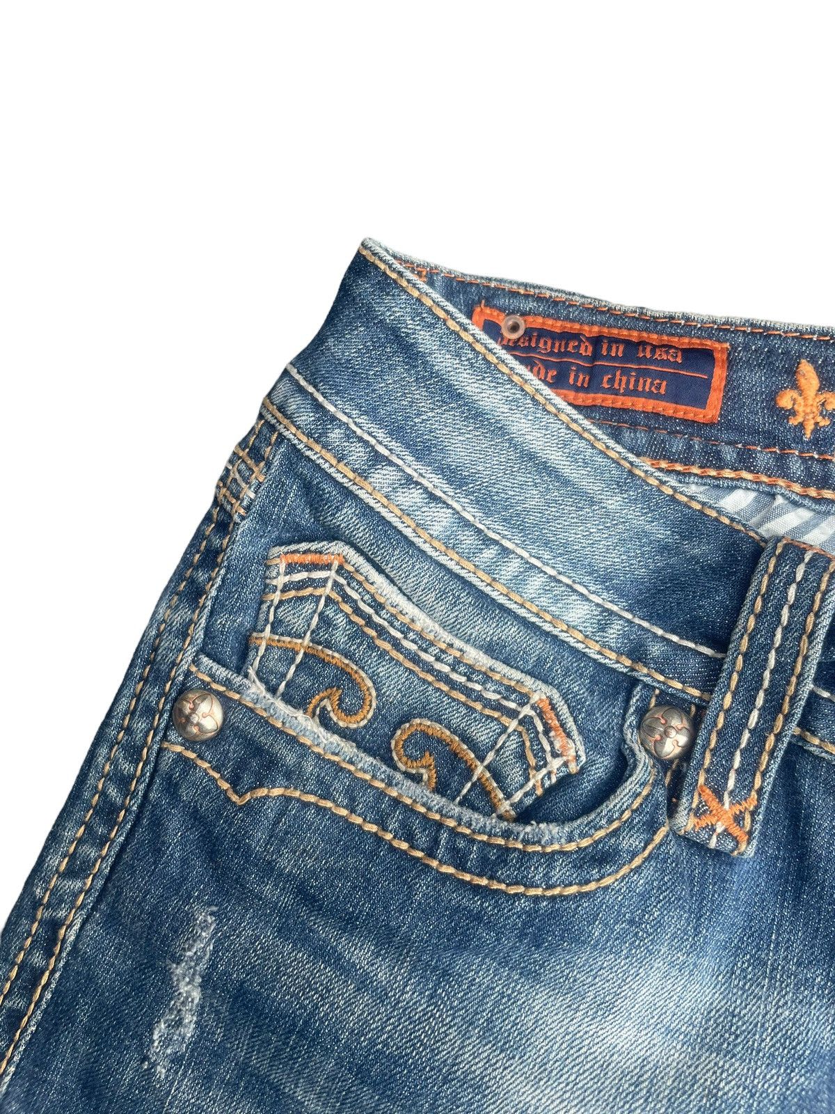 Rock Revival Rock Revival Debbie Straight Distresed Denim Size US 34 / EU 50 - 9 Thumbnail