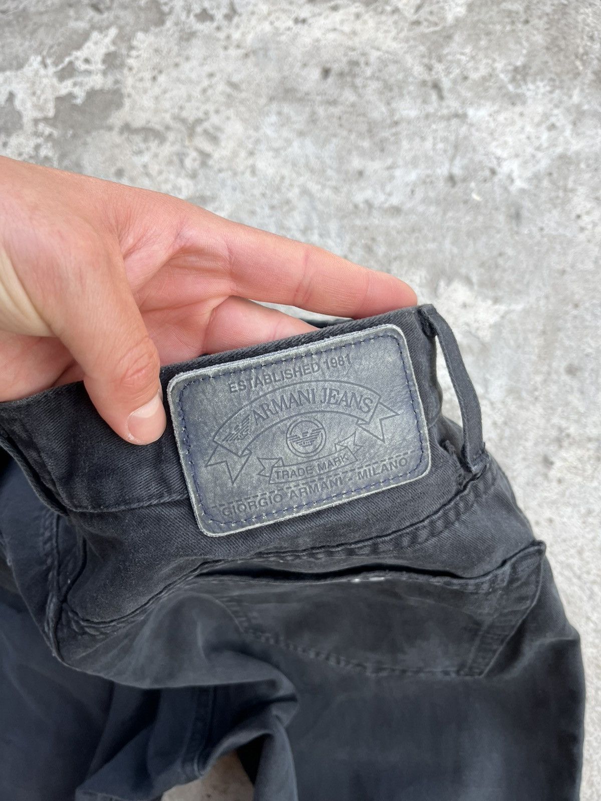 Armani 90s Giorgio Armani Vintage Big Logo Washed Jeans Denim Y2K Size US 30 / EU 46 - 21 Thumbnail