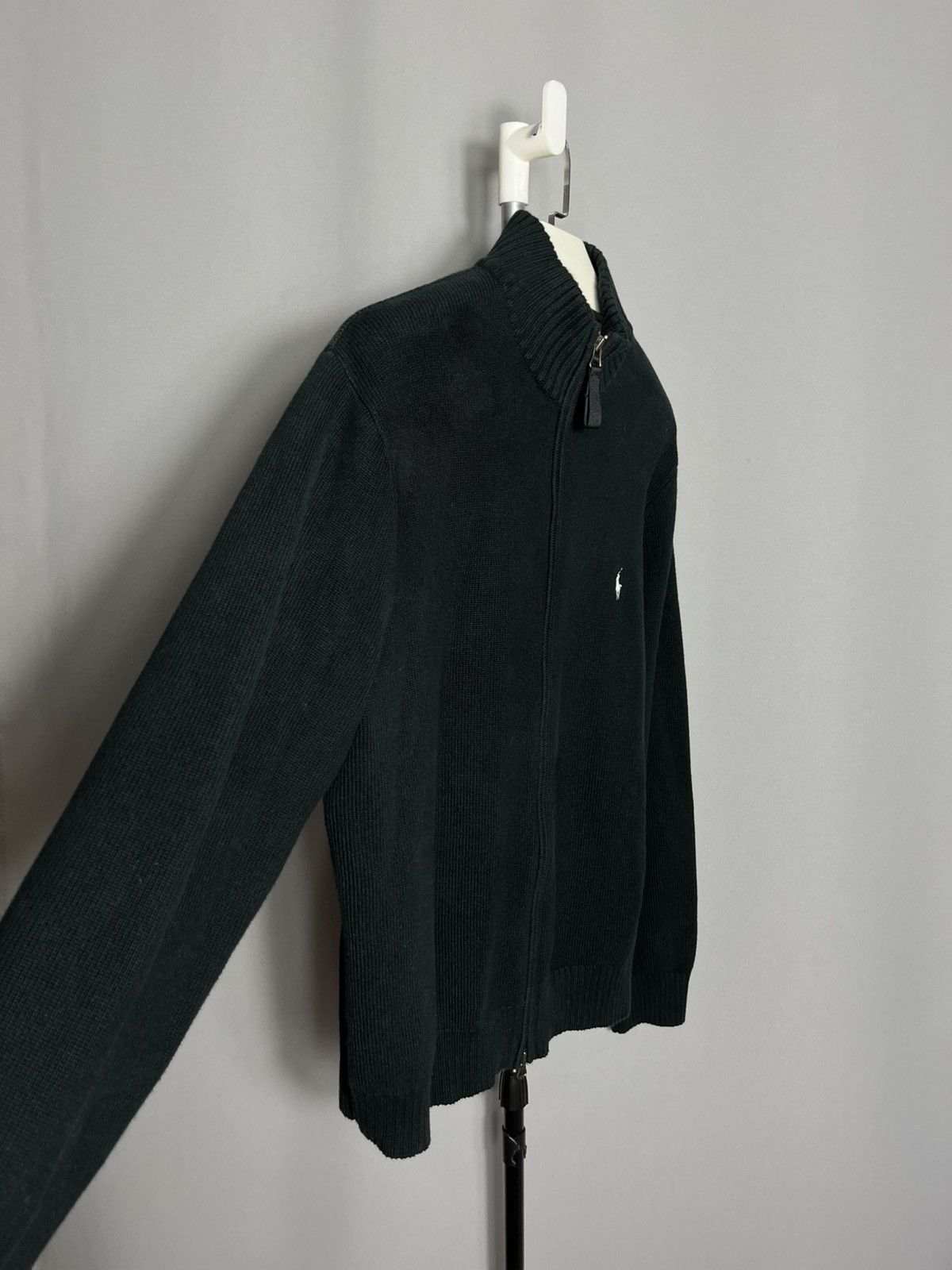 Polo Ralph Lauren Polo Ralph Lauren sweater full zip knit mens black vintage Size US XL / EU 56 / 4 - 2 Thumbnail