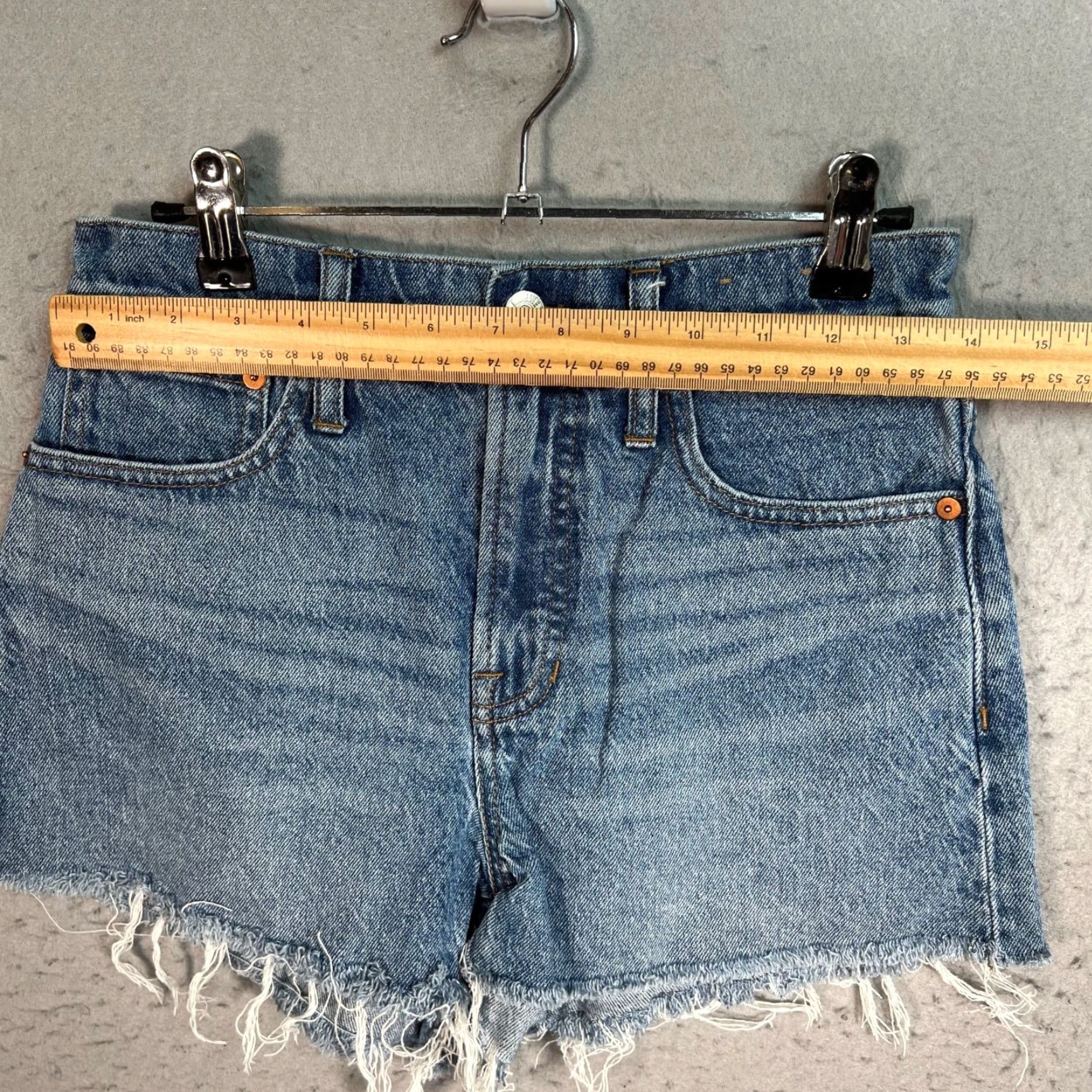 Madewell Madewell Womens Size 26 High-Rise Denim Cutoff Shorts Frayed Hem Blue Size 26" / US 2 / IT 38 - 6 Thumbnail