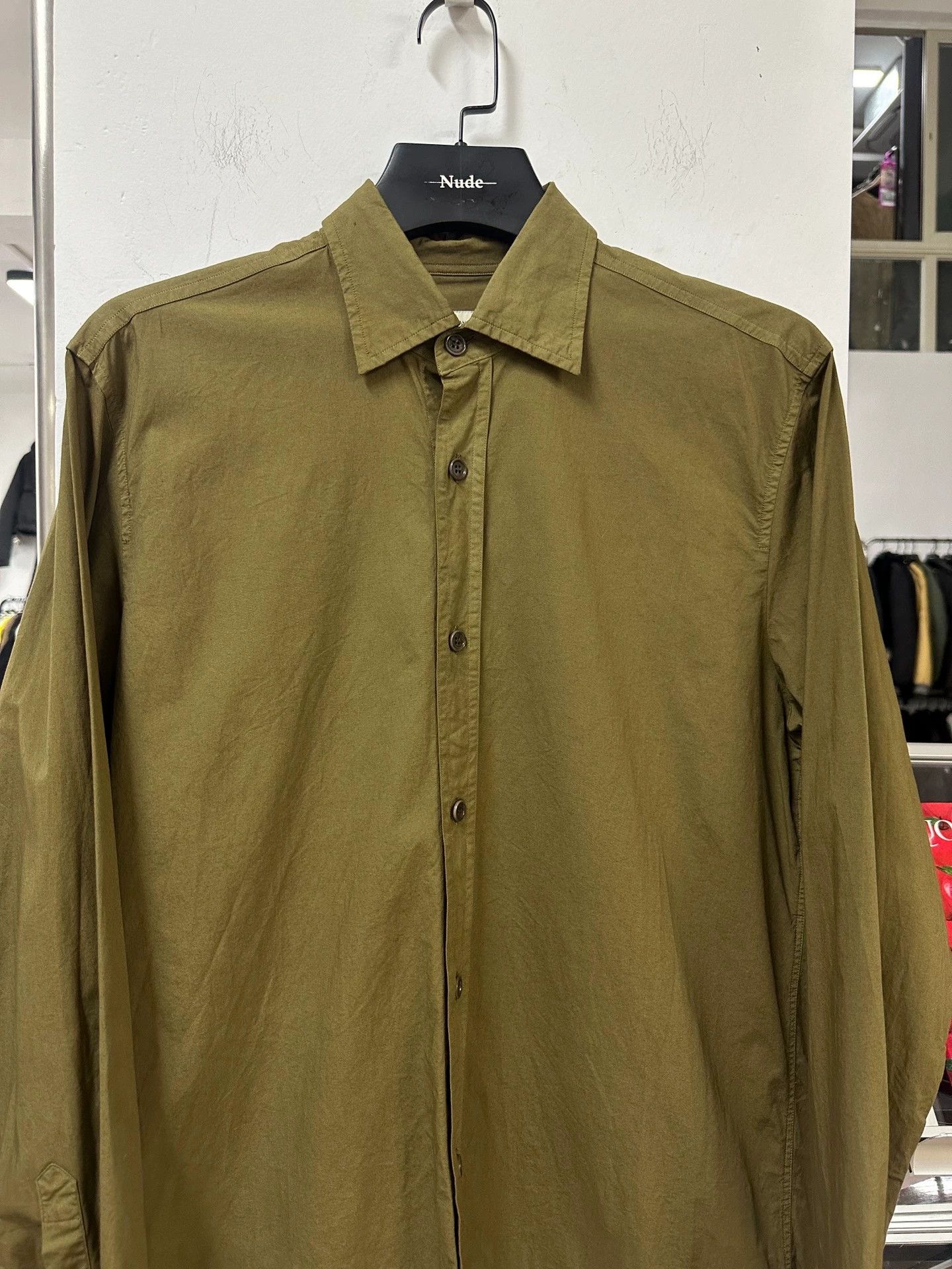Dries Van Noten Dries Van Noten mustard & brown green basic shirt Size US S / EU 44-46 / 1 - 2 Thumbnail