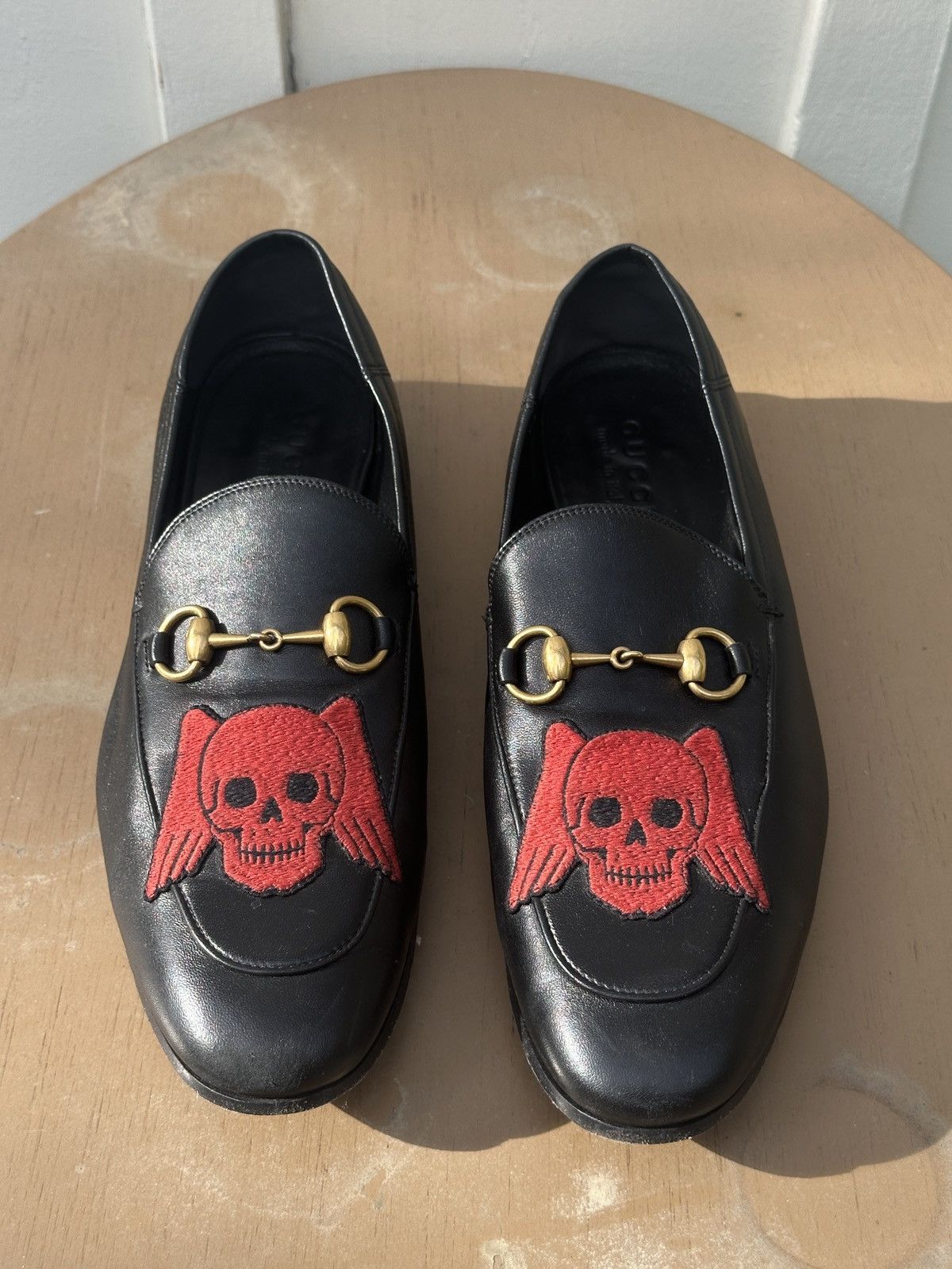 Gucci cheap skull loafers