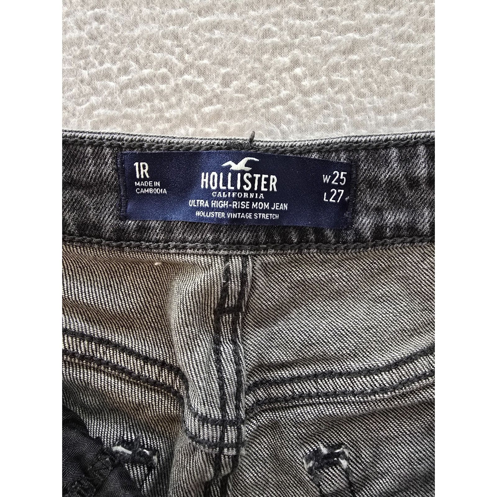 Hollister Hollister Mom Jeans Womens Size 1 Ultra High Rise Stretch Size 25" / US 0 / IT 36 - 8 Thumbnail