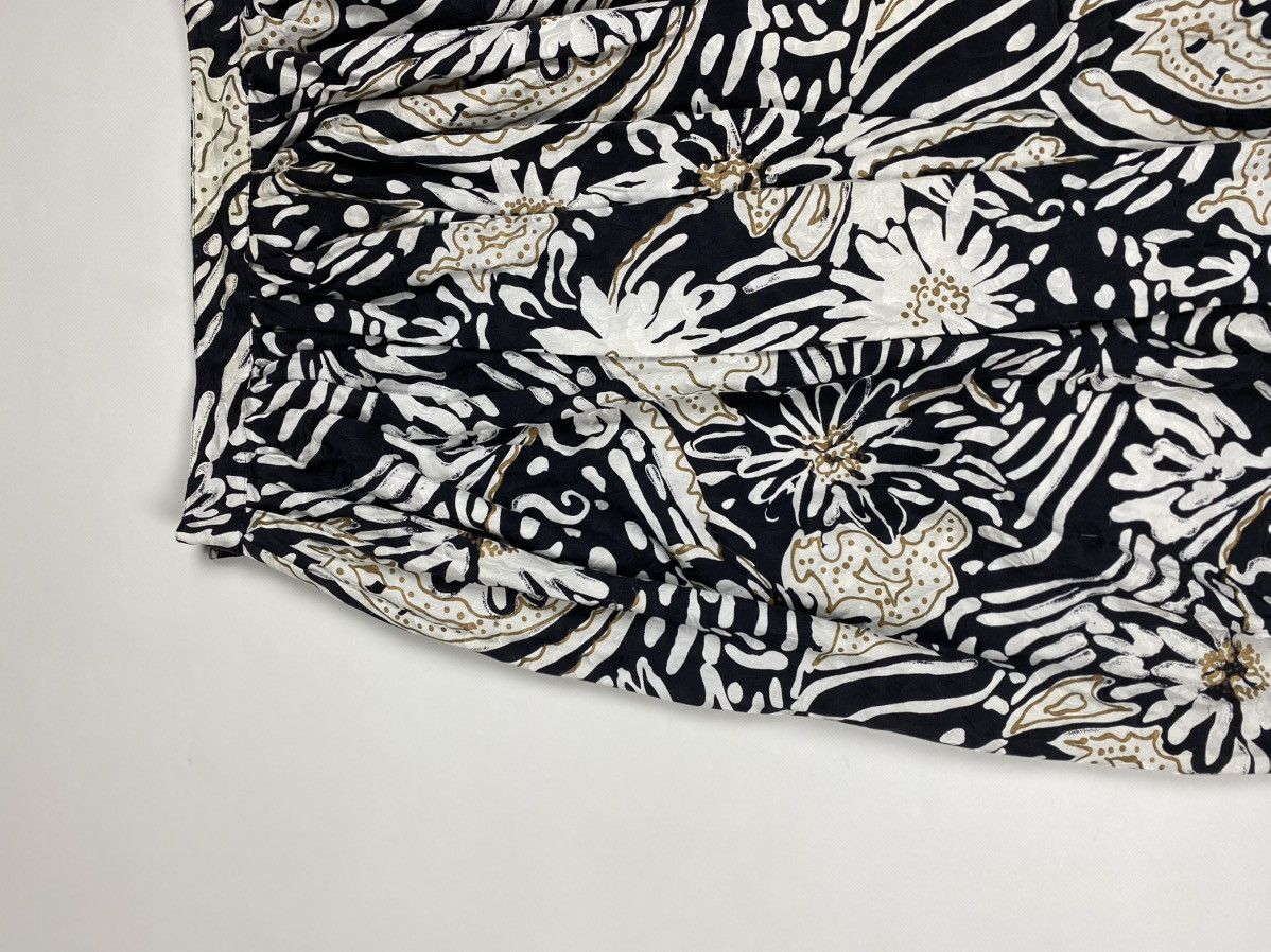 Dior × Vintage Christian Dior Coordonnes Floral Pattern Pleated Silk Skirt Size 30" / US 8 / IT 44 - 21 Thumbnail