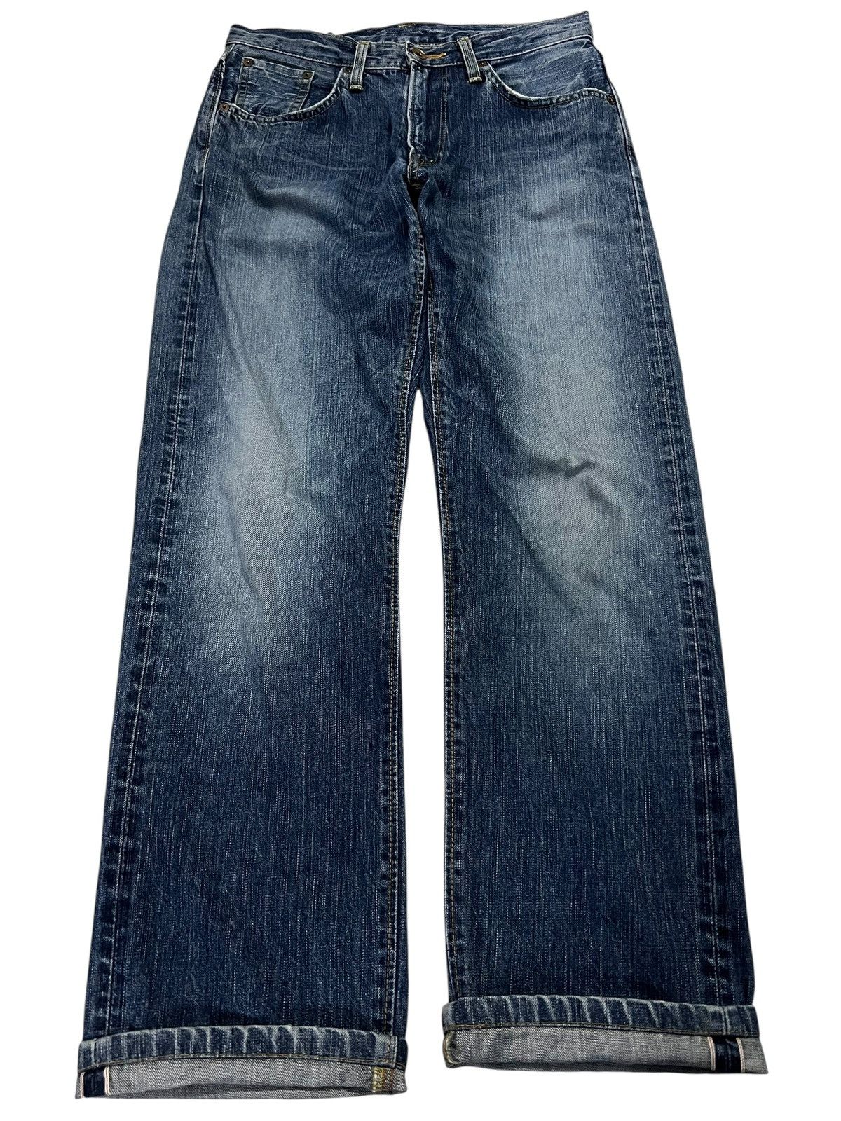 Edwin 💥Baggy💥Edwin 505ZX Selvedge Jean Very Rare Size US 30 / EU 46 - 1 Thumbnail