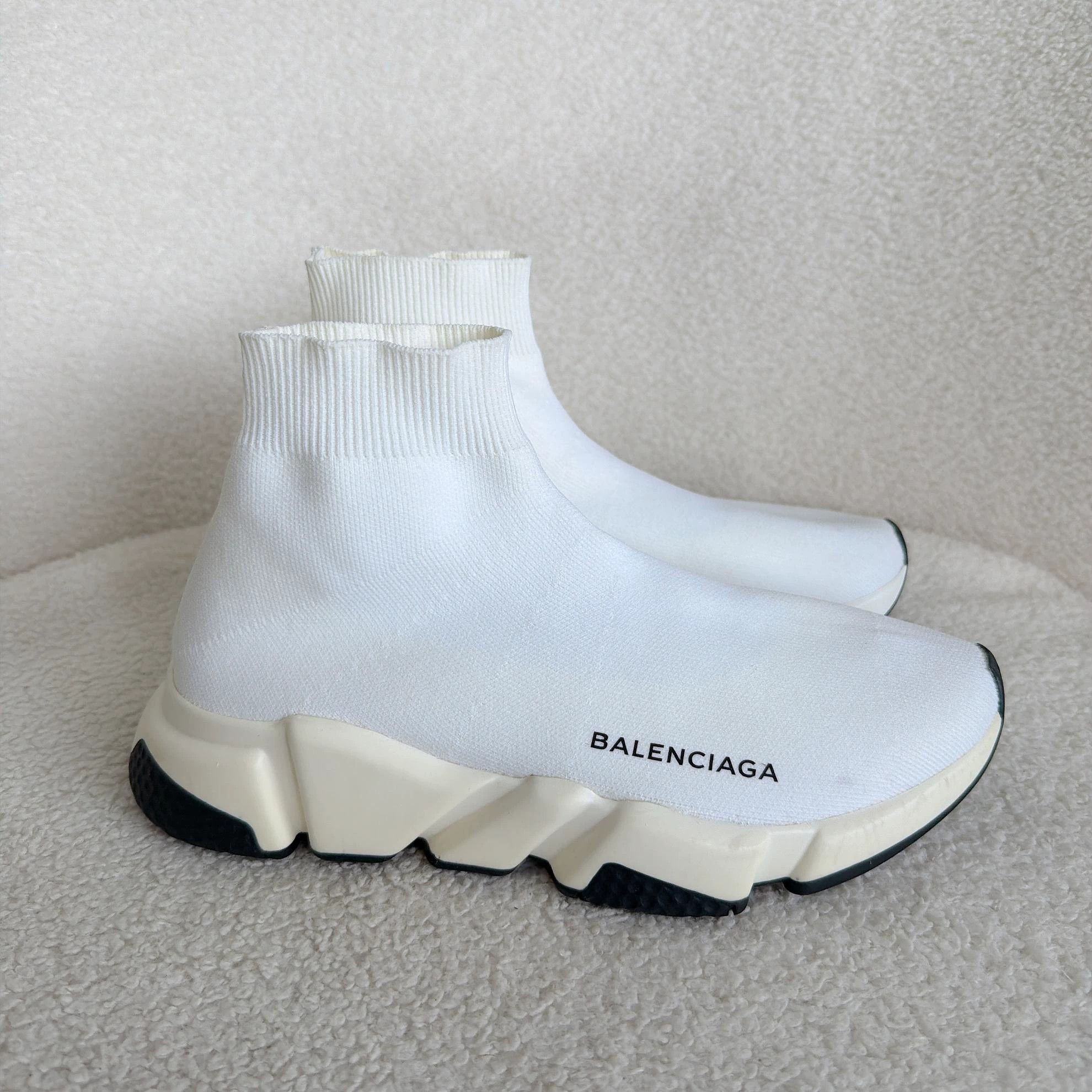 Balenciaga Balenciaga White Sock Sneaker 37 5051 Size US 6.5 / IT 36.5 - 3 Thumbnail