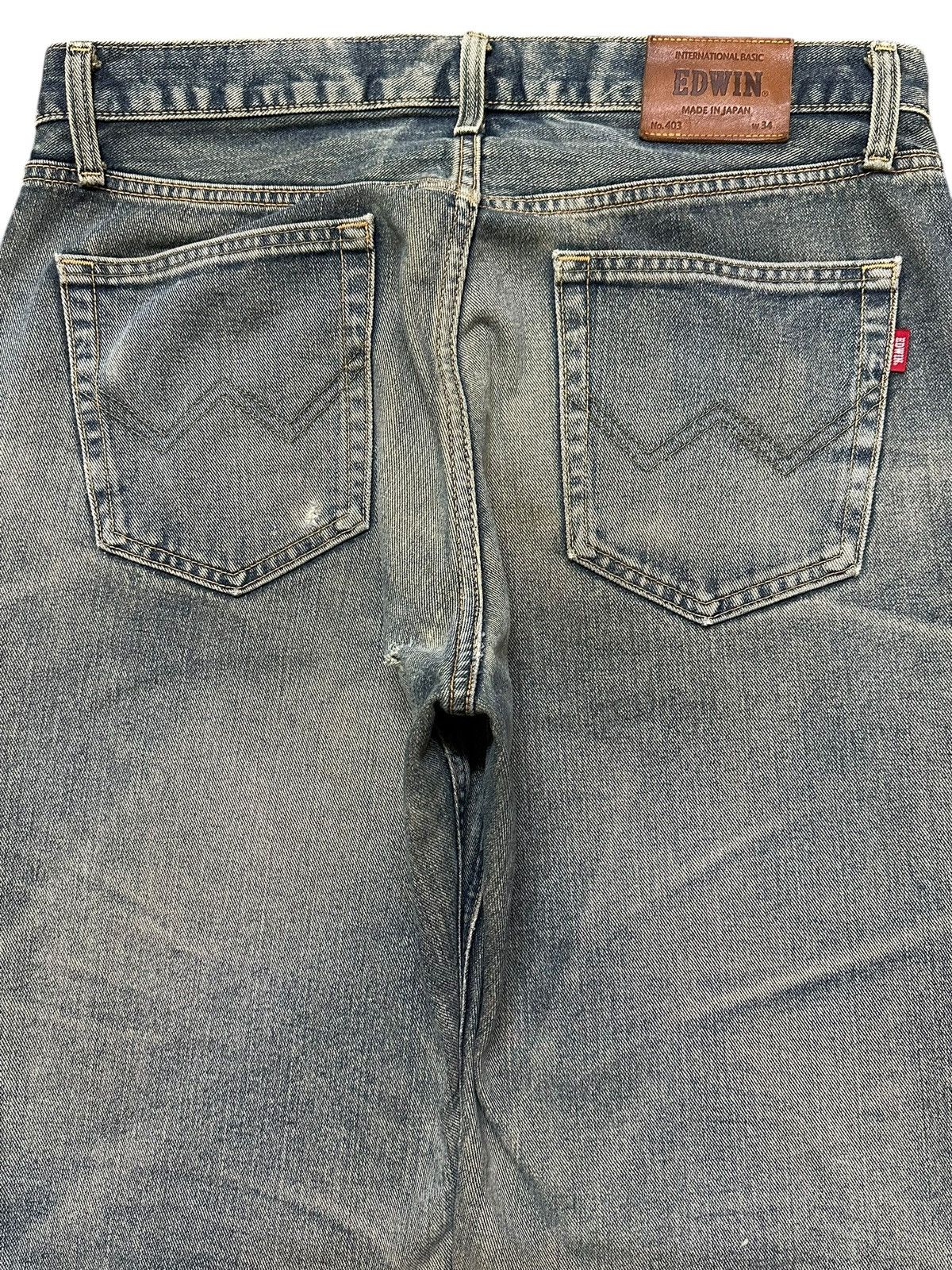 Edwin Vintage Japan Edwin 403 Blue Faded Clawmark Wash Style Jeans Size US 34 / EU 50 - 5 Thumbnail