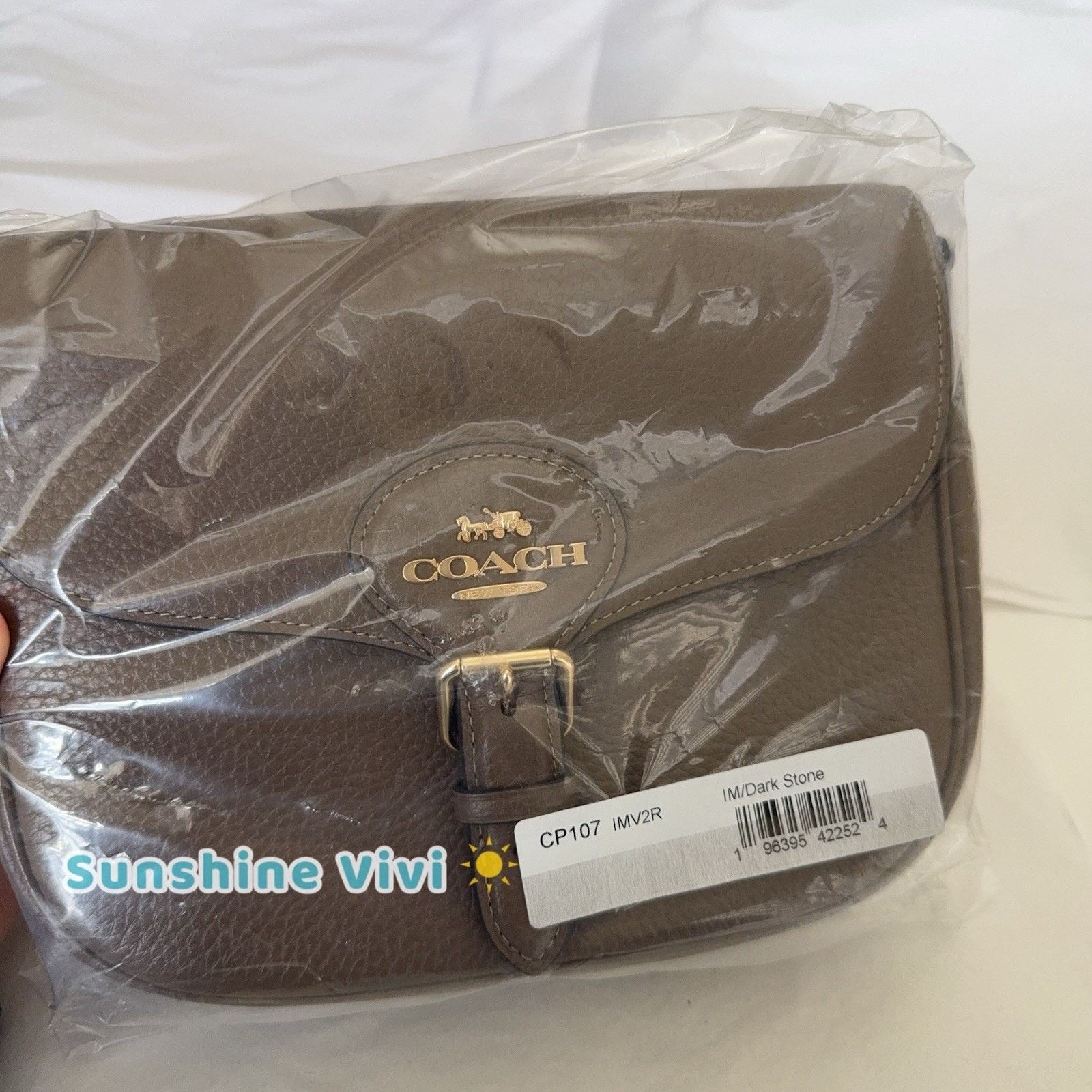 Coach NWT COACH Amelia Saddle Bag Shoulder CP107 Gold/Dark Stone Size ONE SIZE - 6 Thumbnail