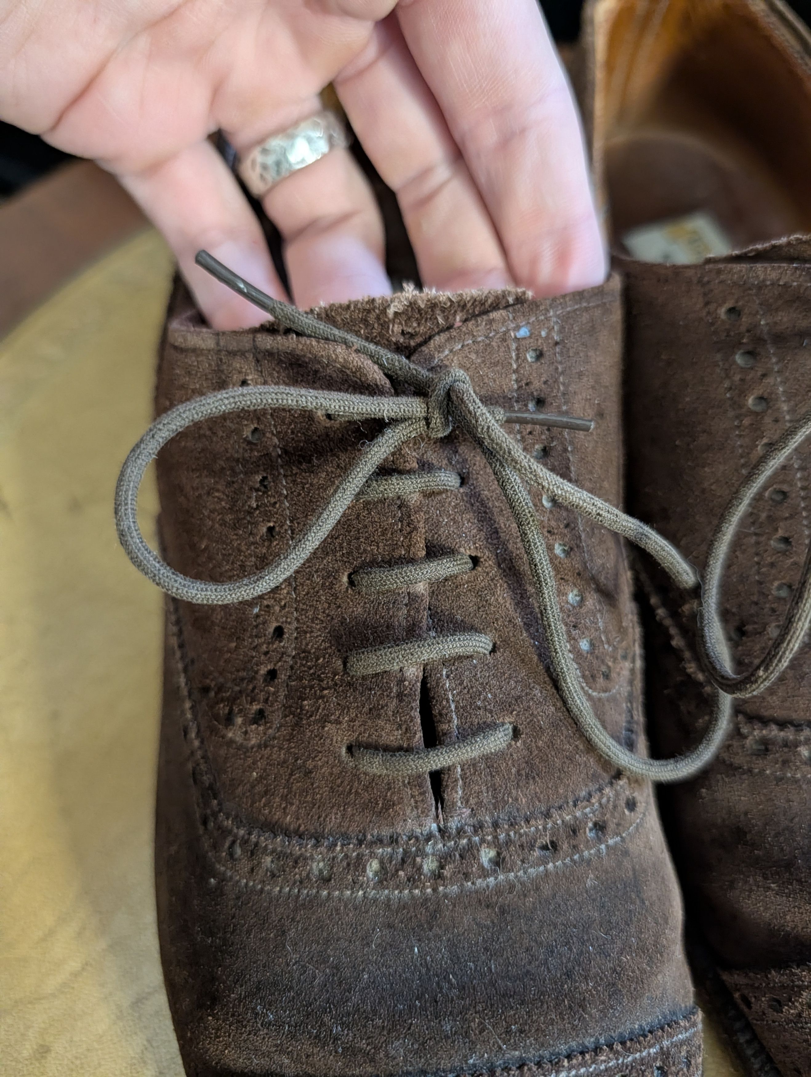 Knightsbridge ALAN MCAFEE Brown suede leather brogues England 8.5 Size US 8.5 / EU 41-42 - 4 Thumbnail